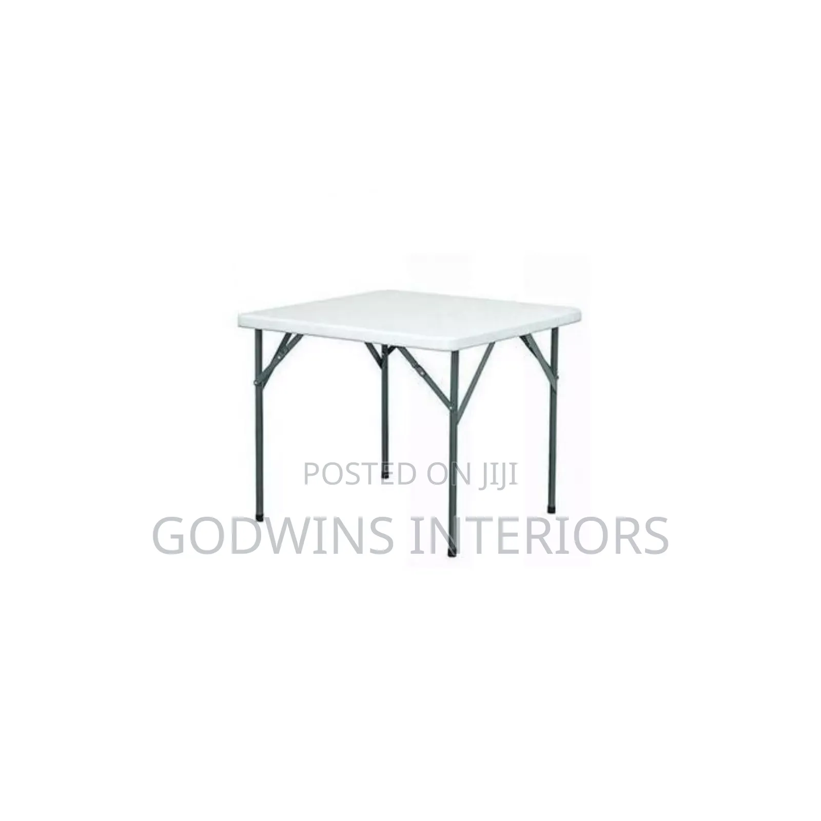 4-Seater Square Plastic Folding Table