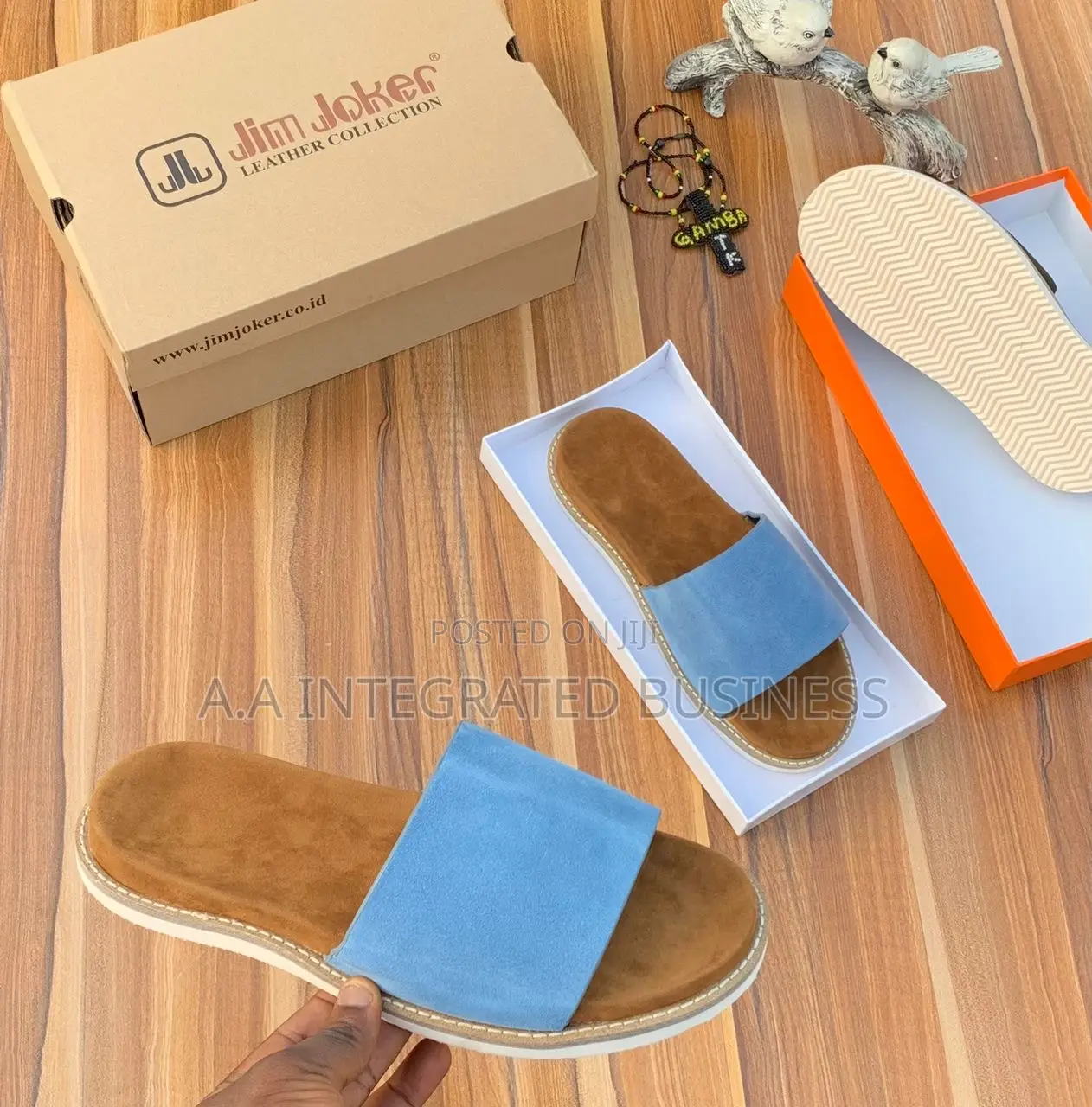 Jim Joker Leather Slippers
