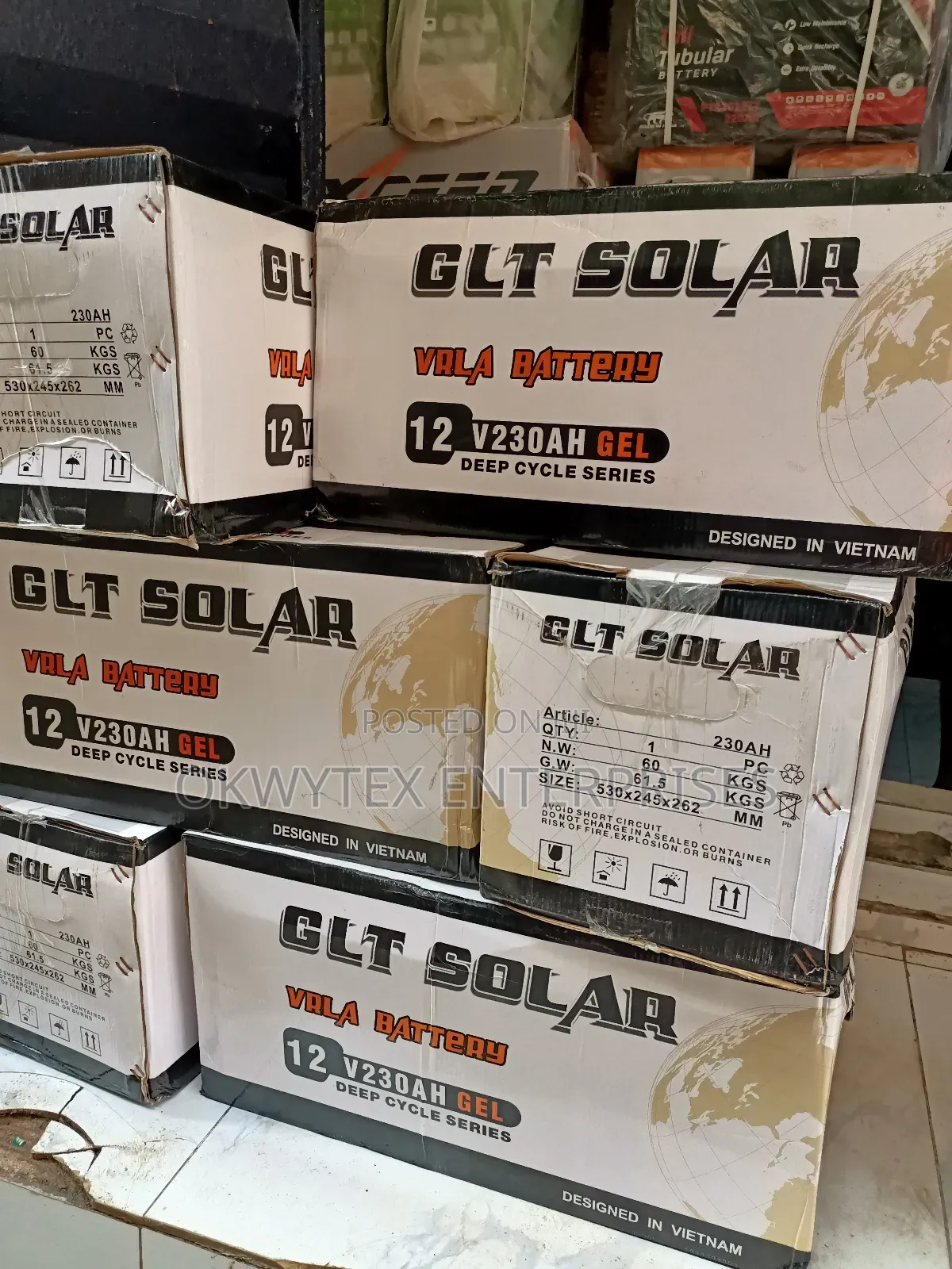 230ah G.L.T Solar Gel Battery 5yearswarranty