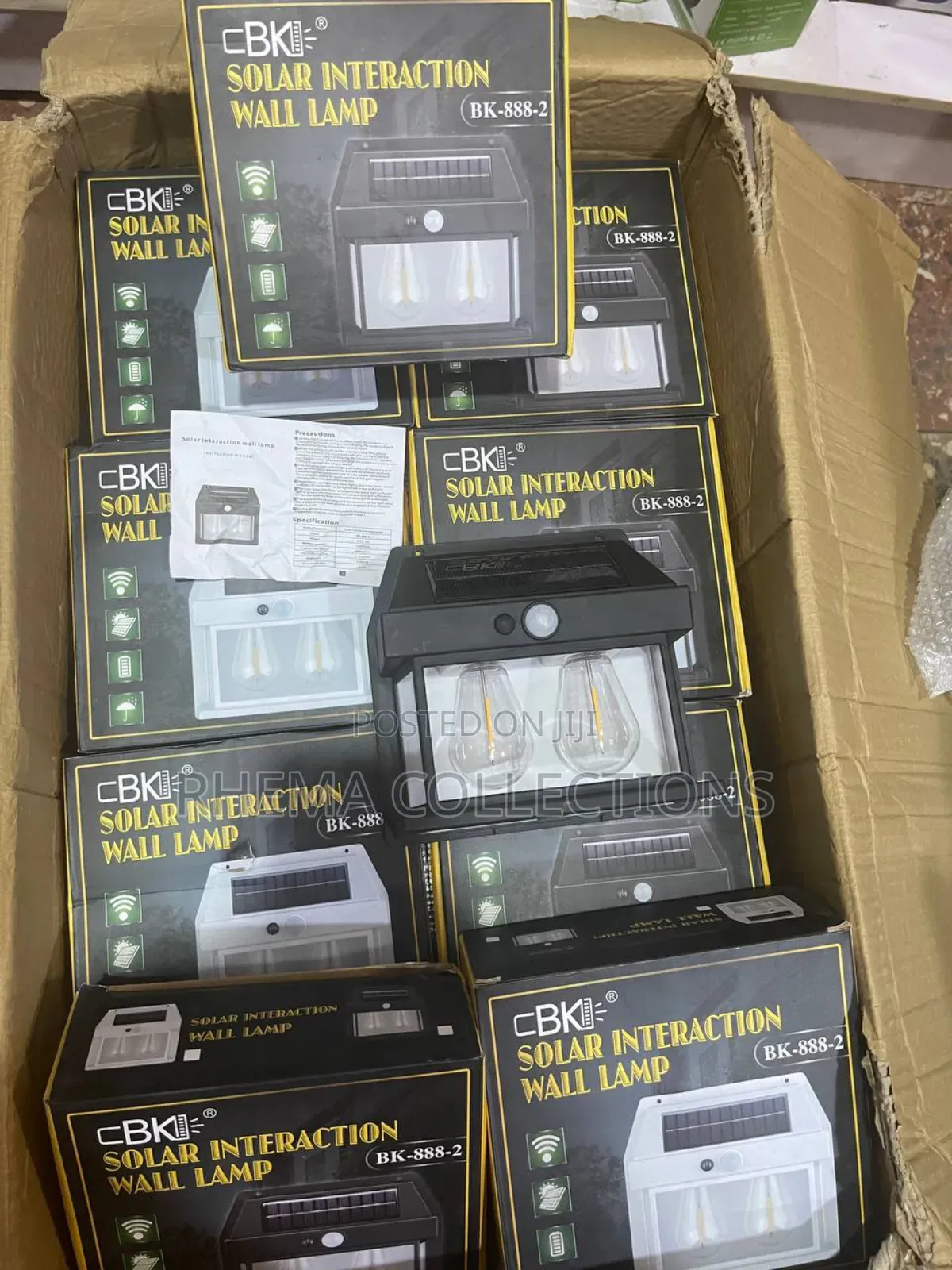 High Tech Solar Induction Wall Double Bulb Lamp