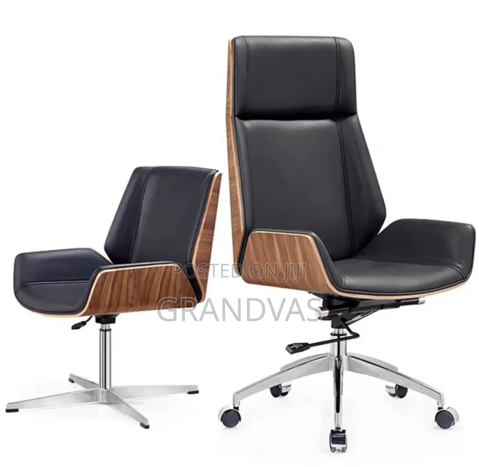 Executive Office Chair With Genuine Leather