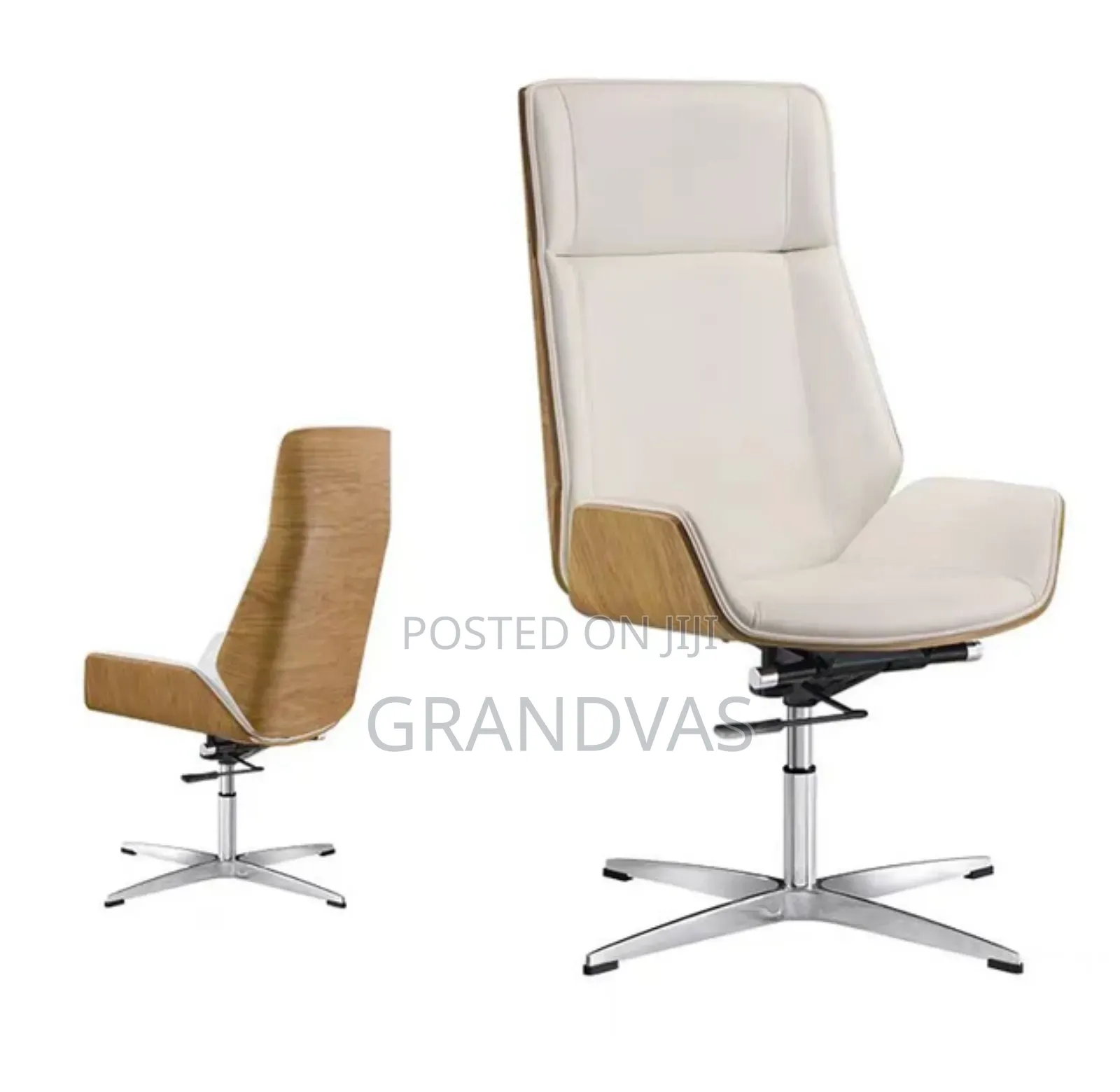 Executive Office Chair With Genuine Leather