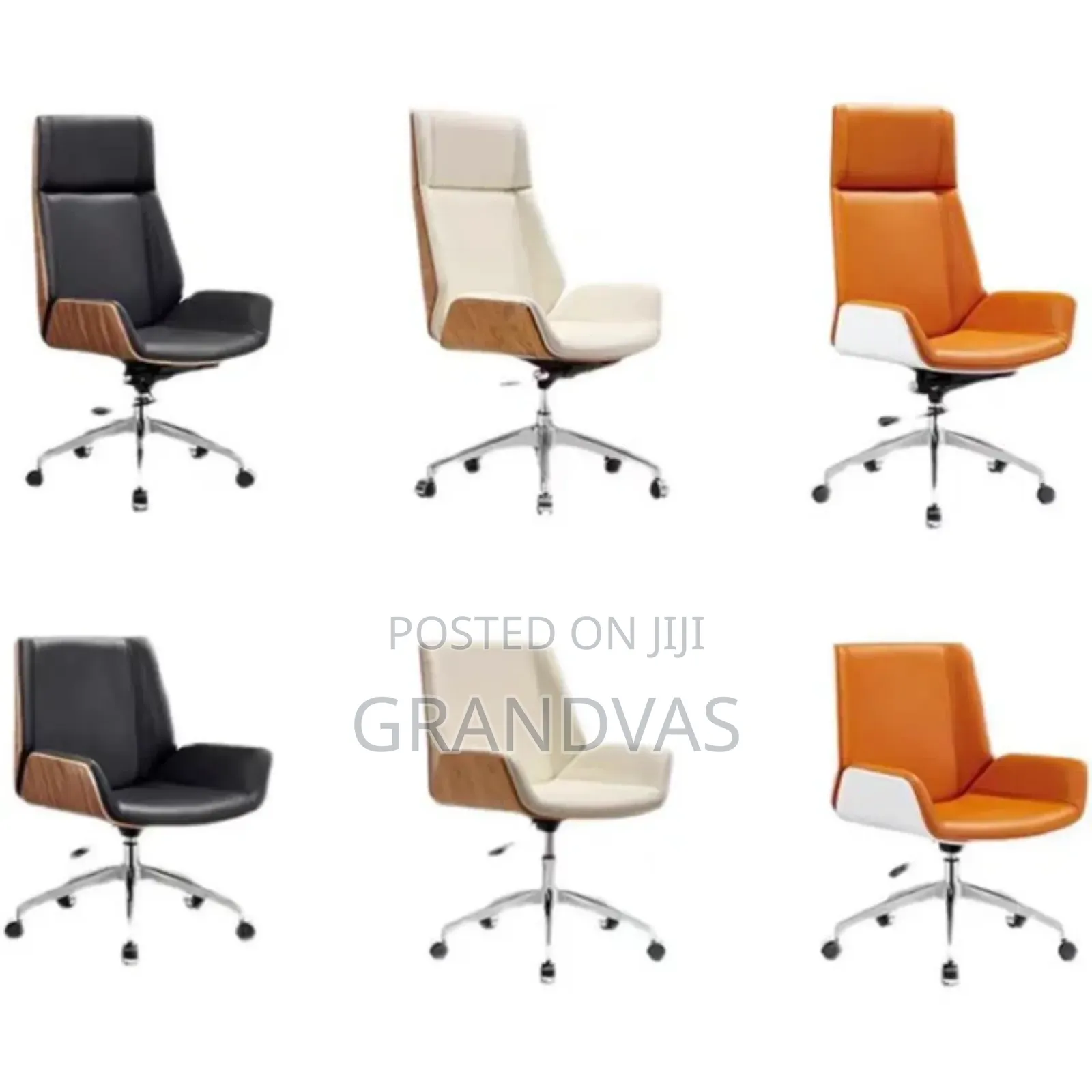 Executive Office Chair With Genuine Leather