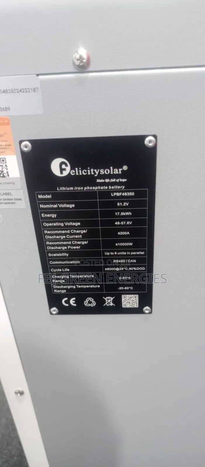 17.5kwh Felicity Lithium Ion Battery
