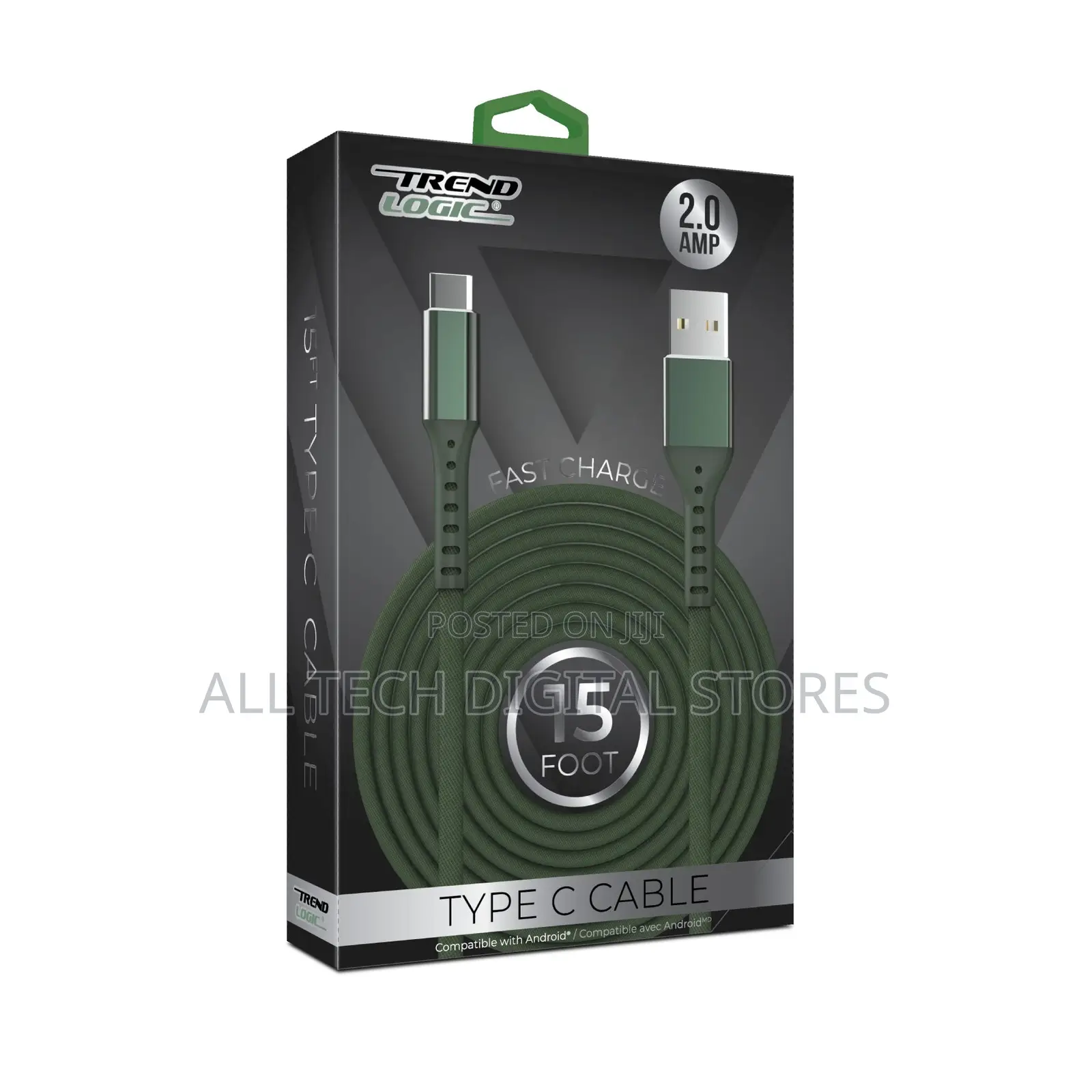 Trend Logic Fast Charging 15 Foot Type C to Usb-A