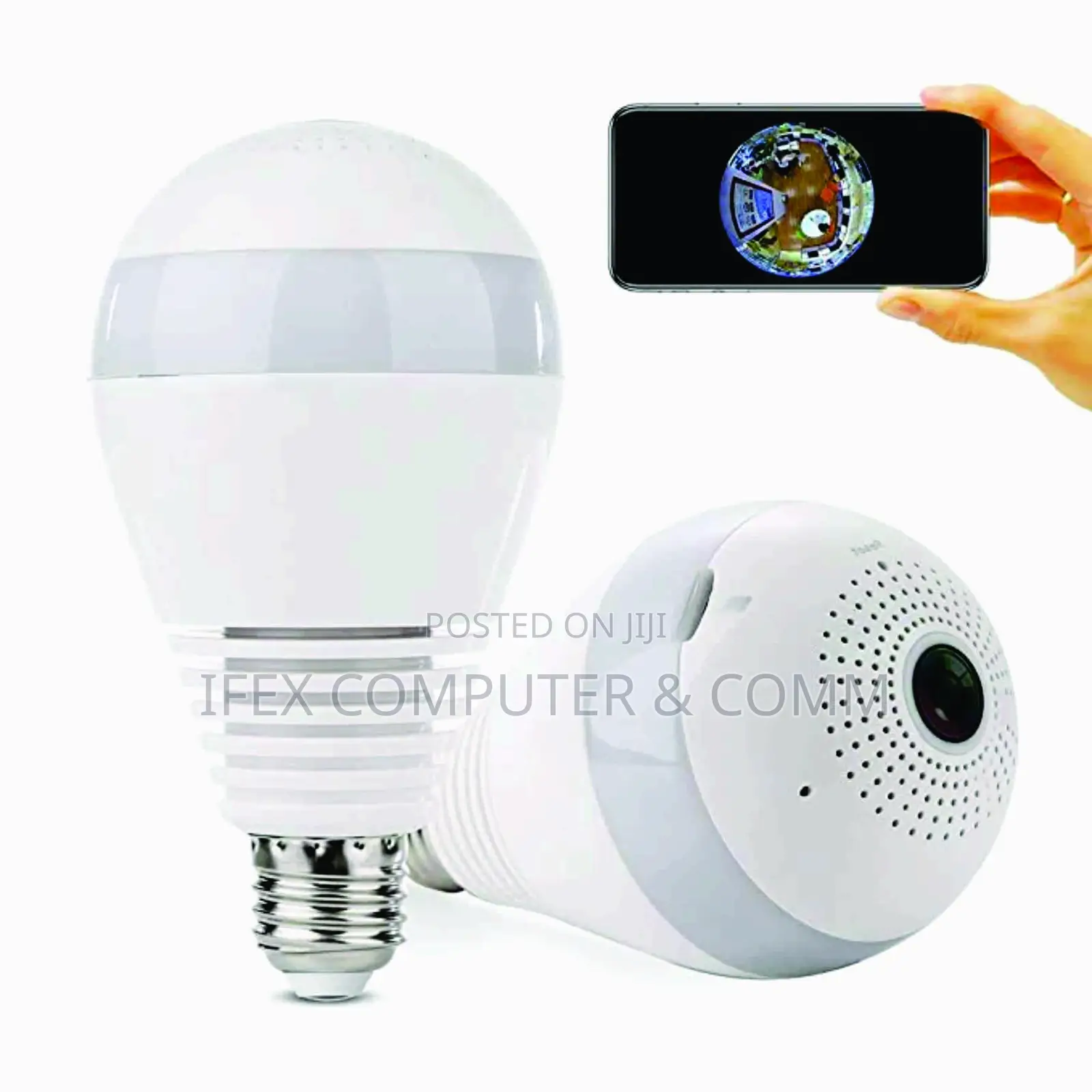 Wifi Spy Camera Bulb V380 360 View Day/Night Vision