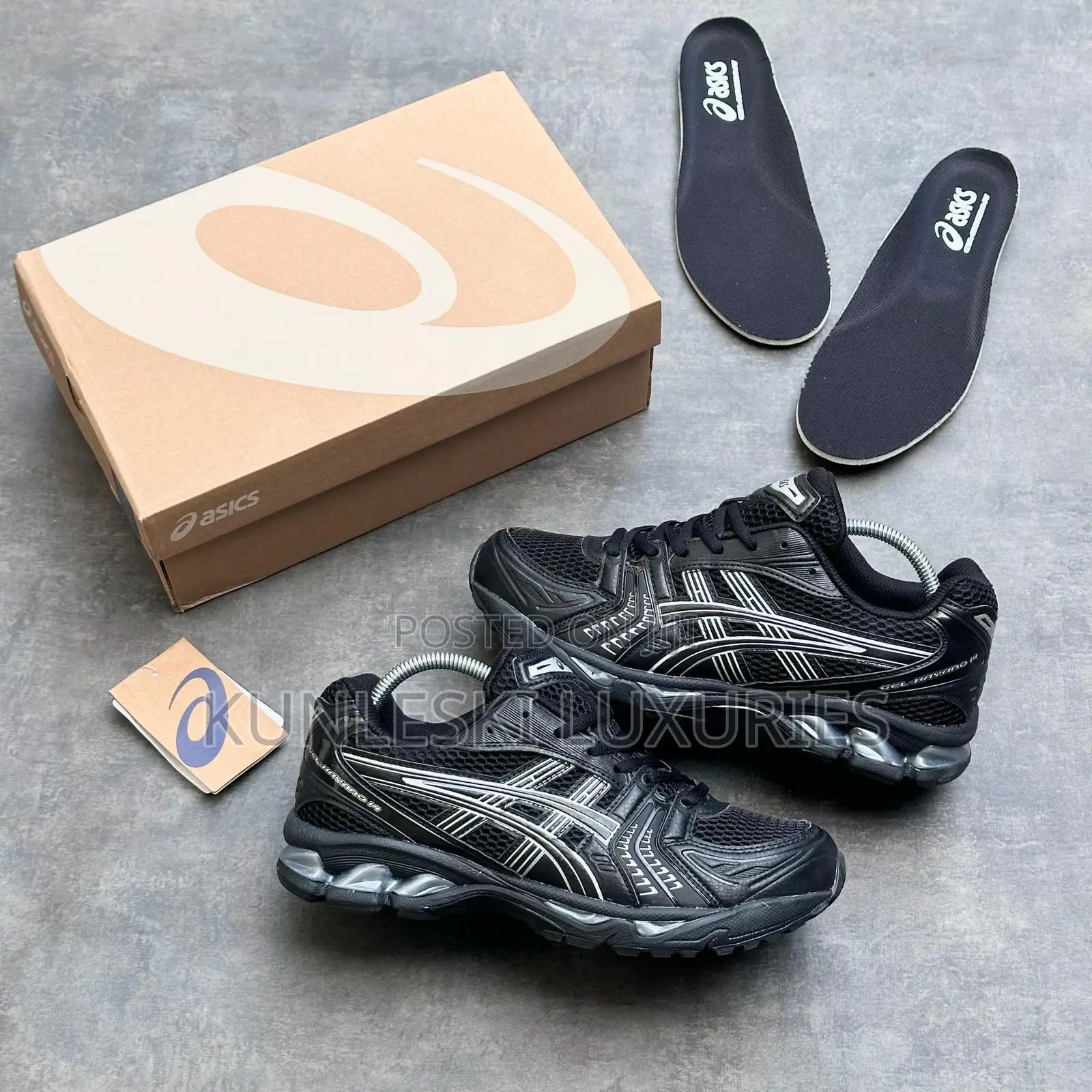 Original Asics Kayano 14 Black Sneakers