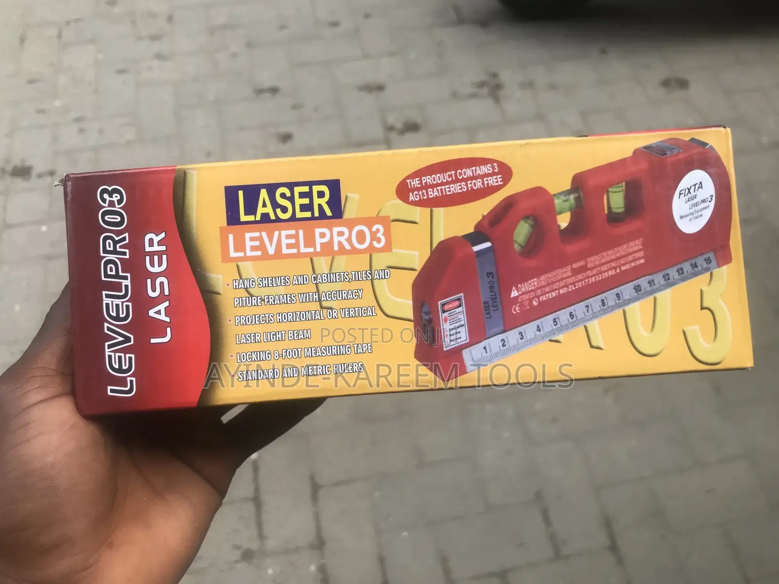 Laser Level Pro With Plum ,Tape and Rule