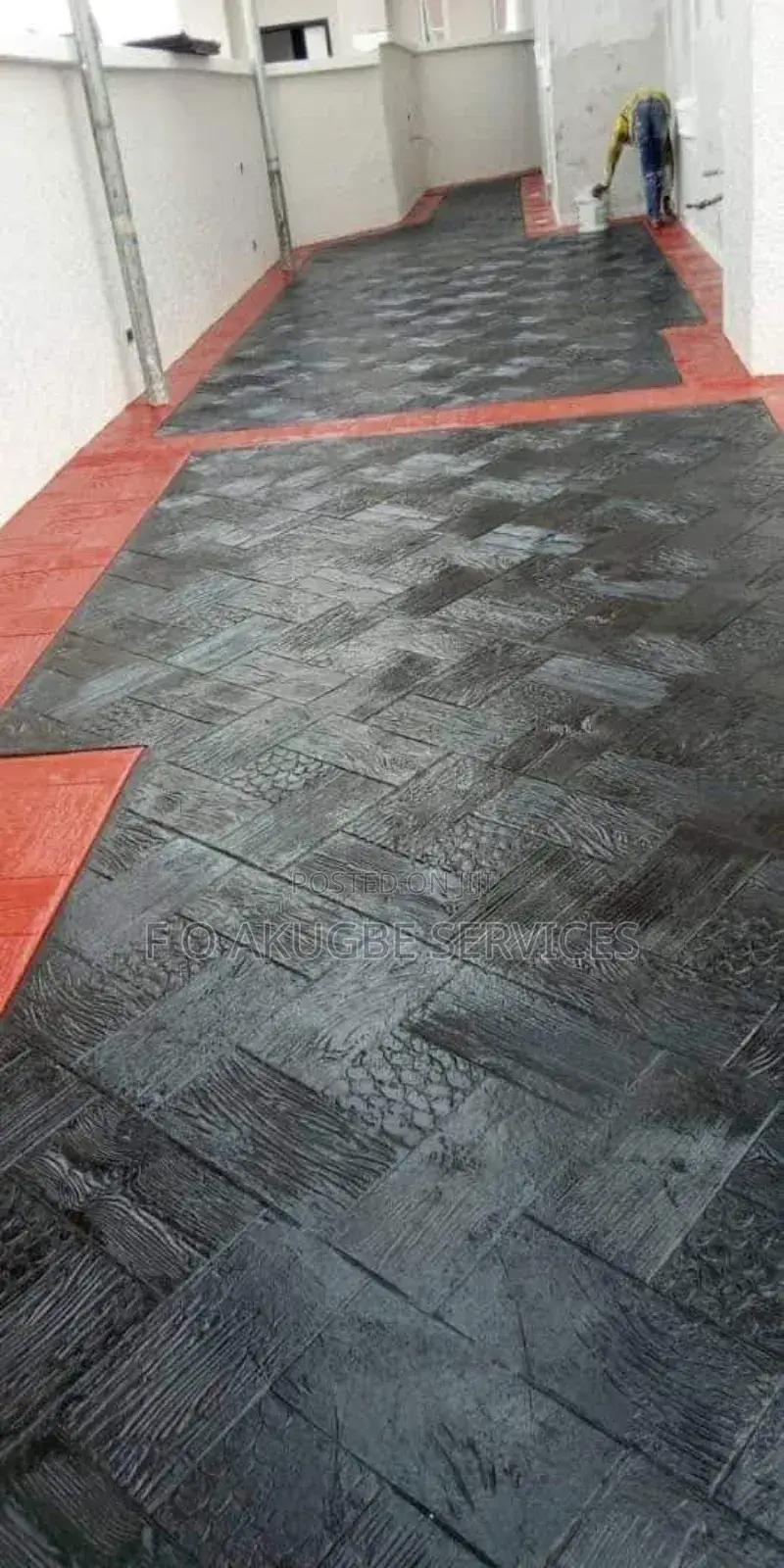 Floor Stamped and Vanishing