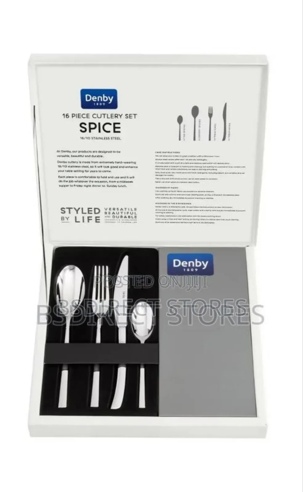 Denby Spice 16 Piece 18/10 Stainless Steel Cutlery Set