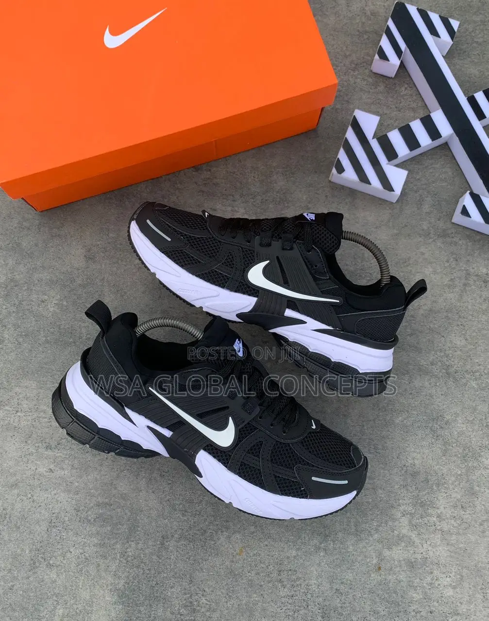 Nike V2K Runner Black White Sole Sneakers
