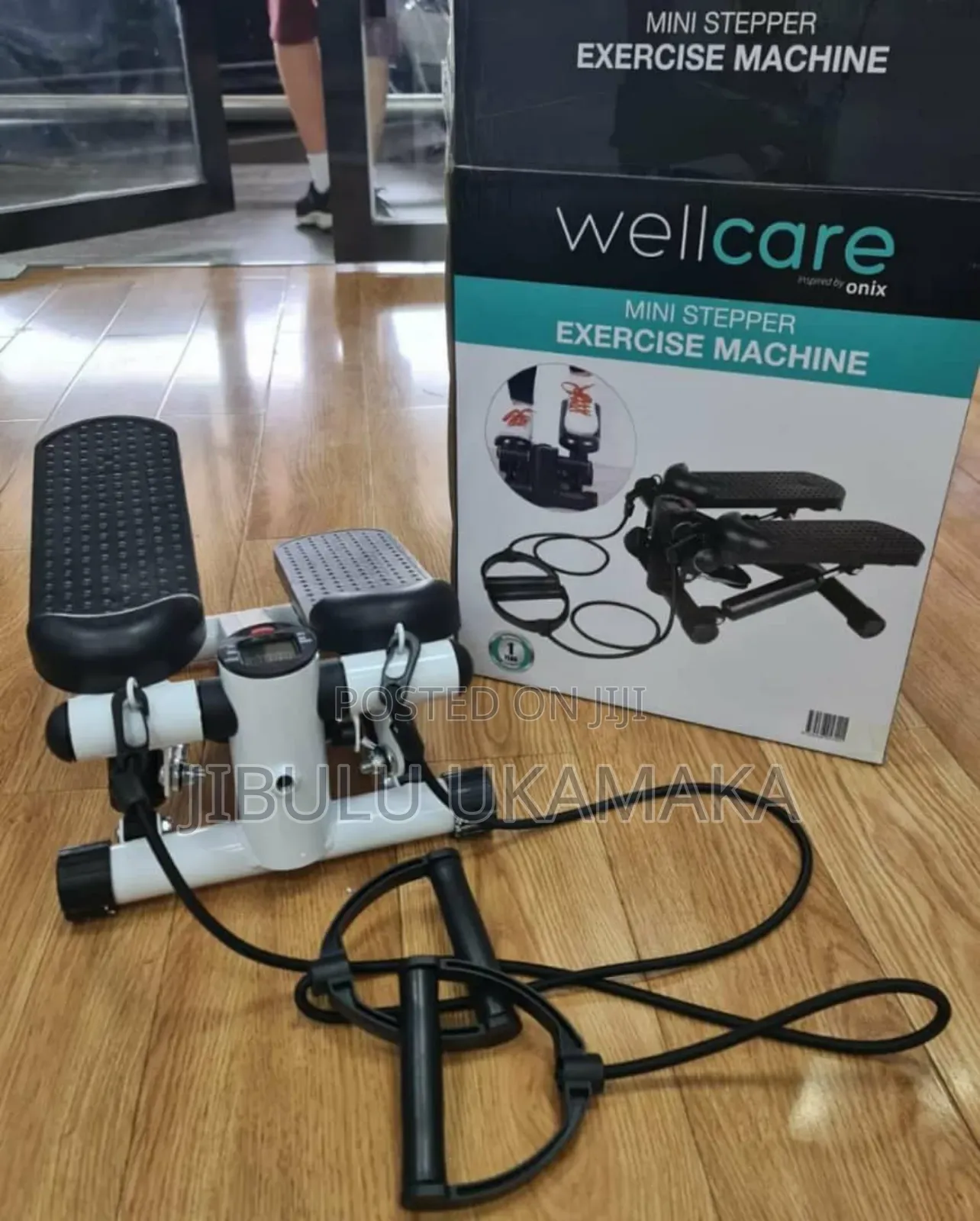 Mini Stepper With Resistance Bands and LCD Monitor