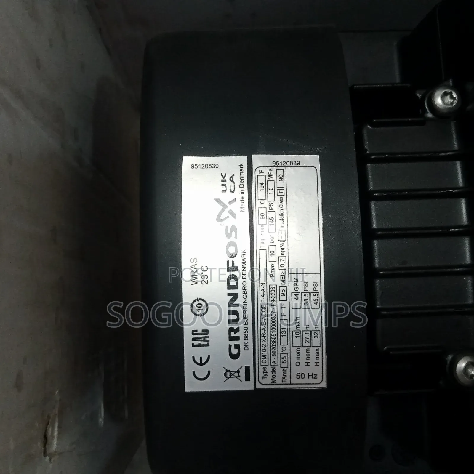 Grundfos Multistage Surface Pump 1.5kw/2hp