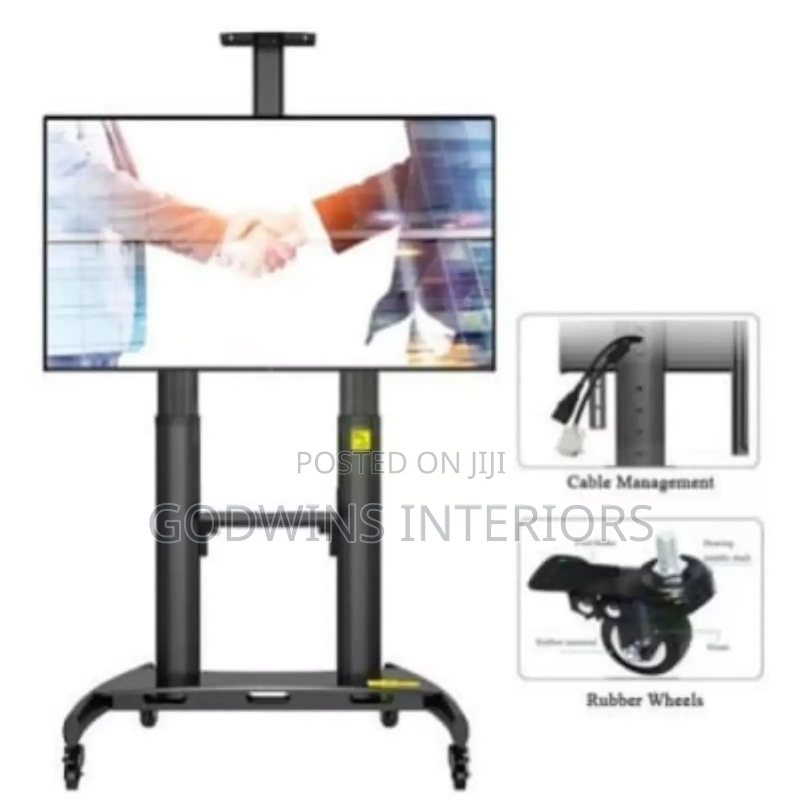 Tv Stand With Trolleys for "55-90" Tv