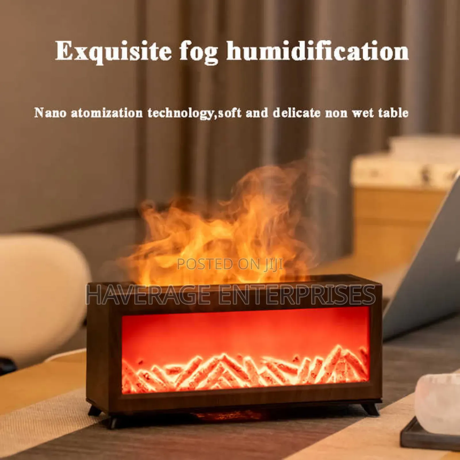 Ntage Fireplace Flame Effect Air Humidifier 220ml