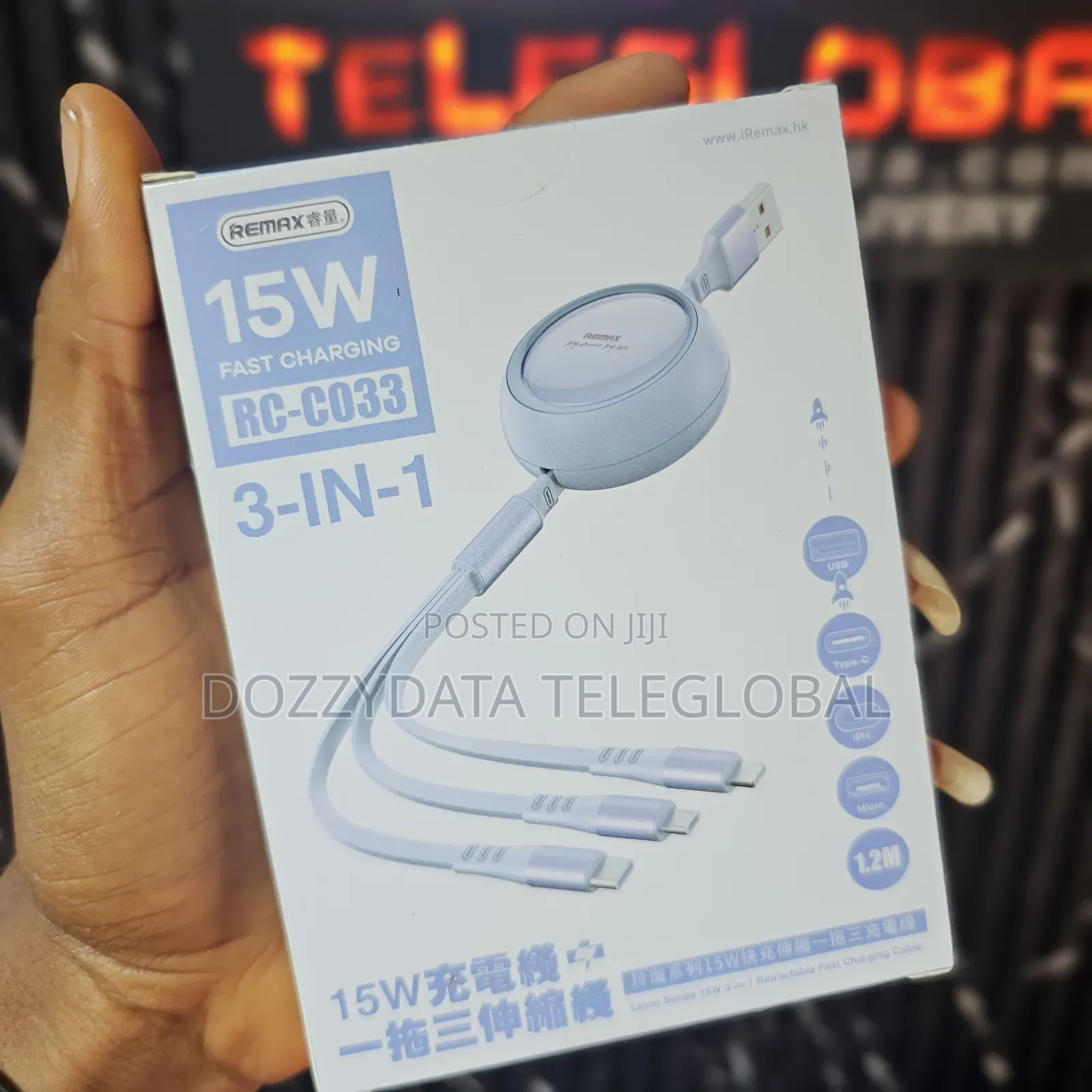 Remax 15w Rc C033 3 in 1 Fast Charging Cable