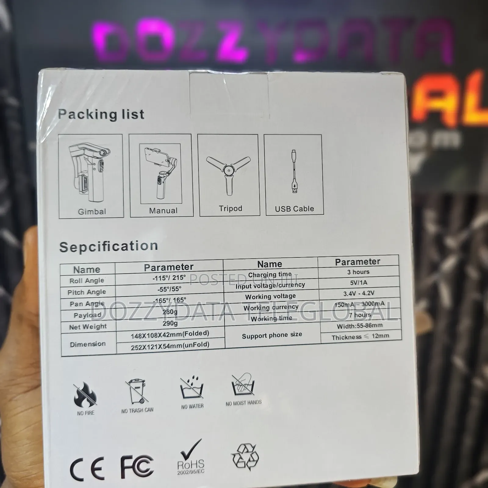 F5 Plus 3-Axis Smartphone Foldable Handheld Gimbal