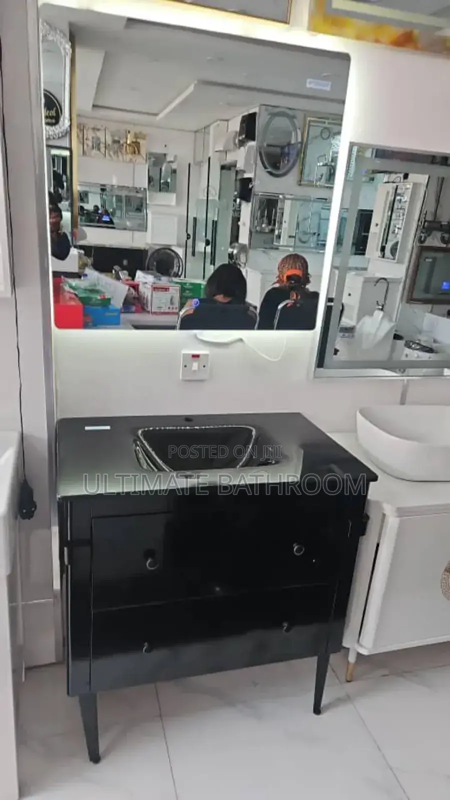 800mm Black Bathroom Cabinet