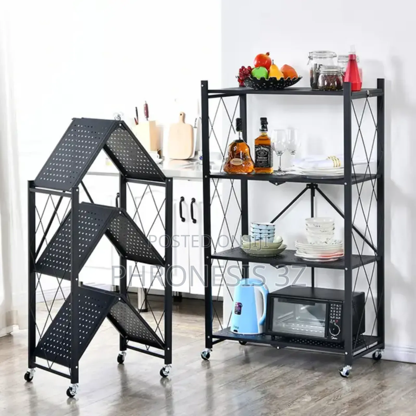 Multifunctional Foldable Metal Shelf