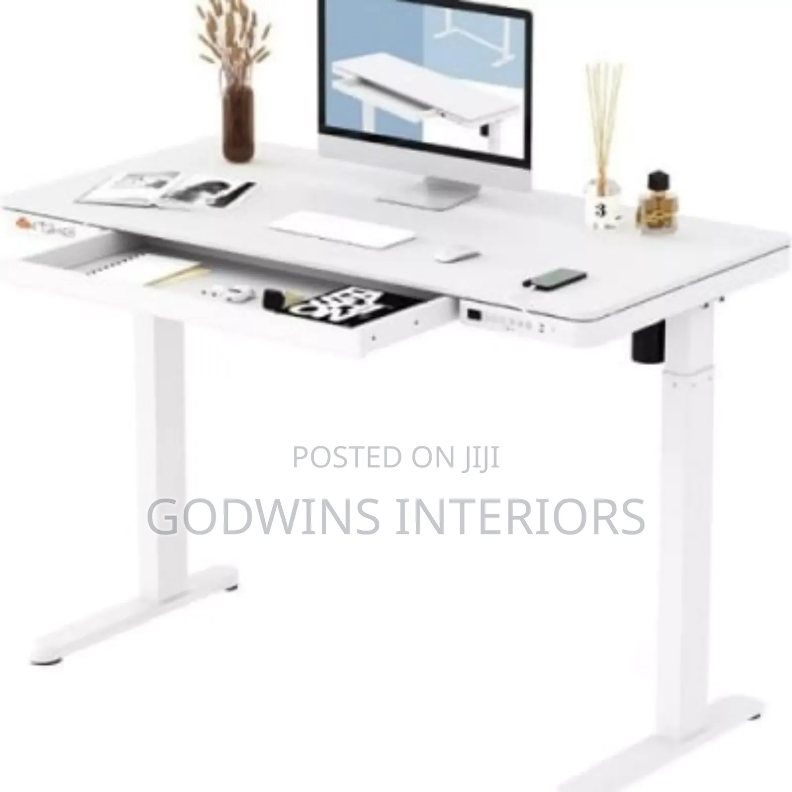 Pro Electric Adjustable Table With Charging Pad Usb Port