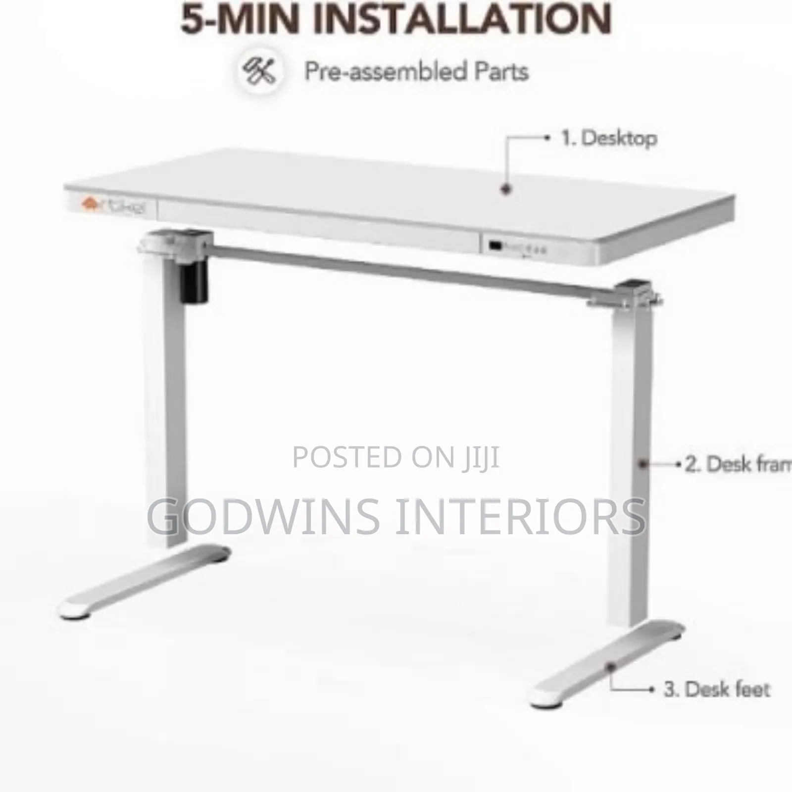 Pro Electric Adjustable Table With Charging Pad Usb Port