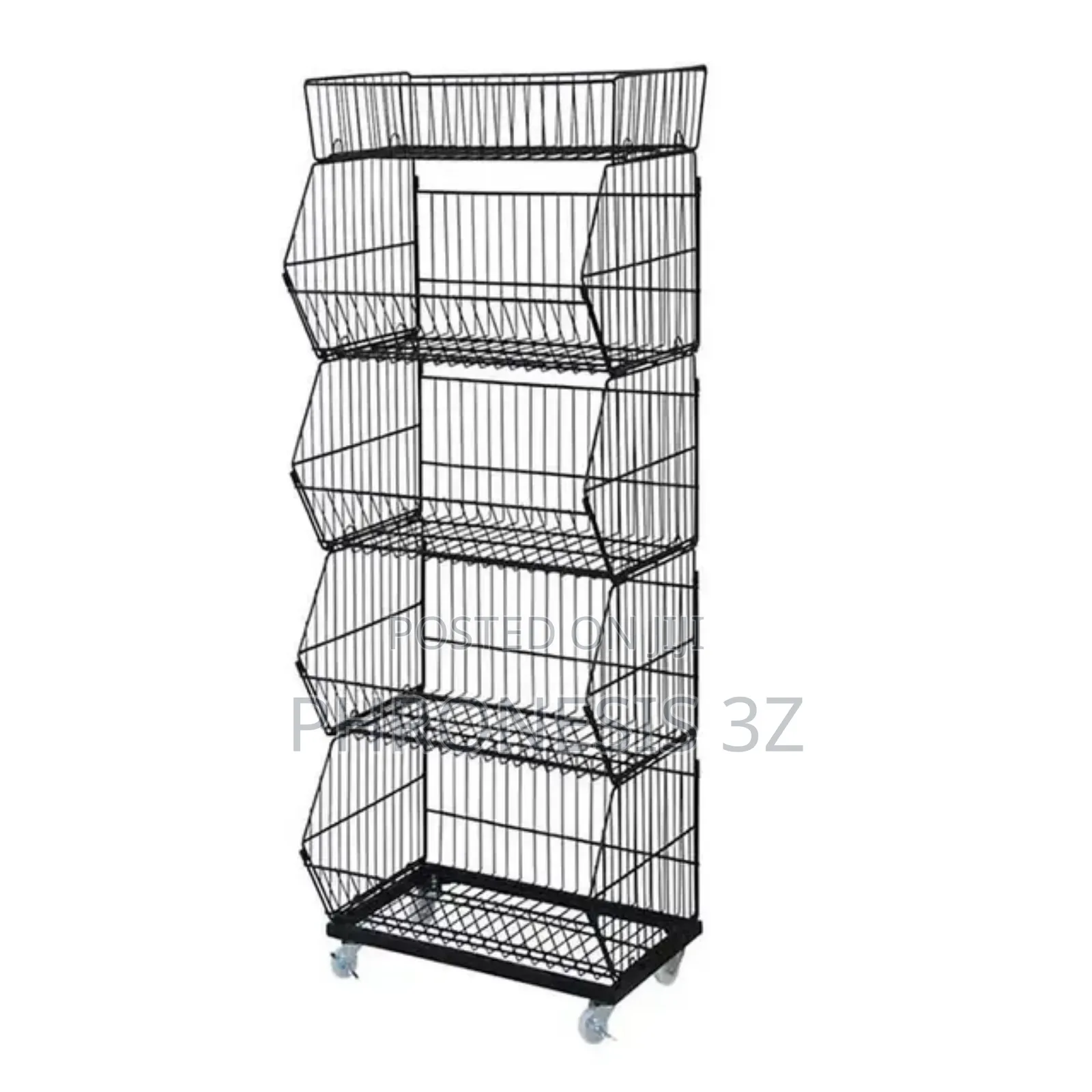 5 Tier Supermarket Wire Snack Rack / Chips Stand