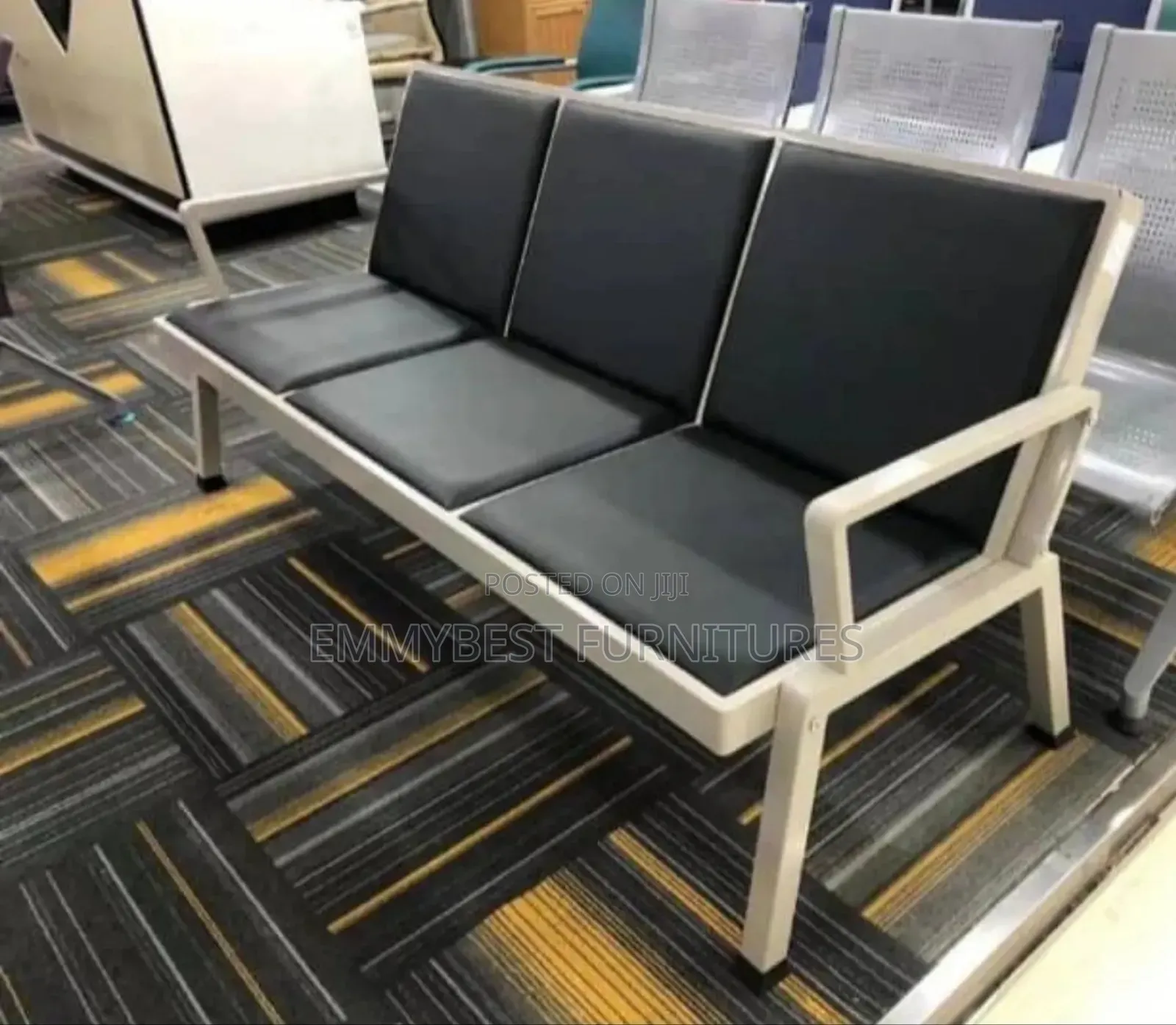 Standard Quality 3 Seaters Visitor Chair , Original.