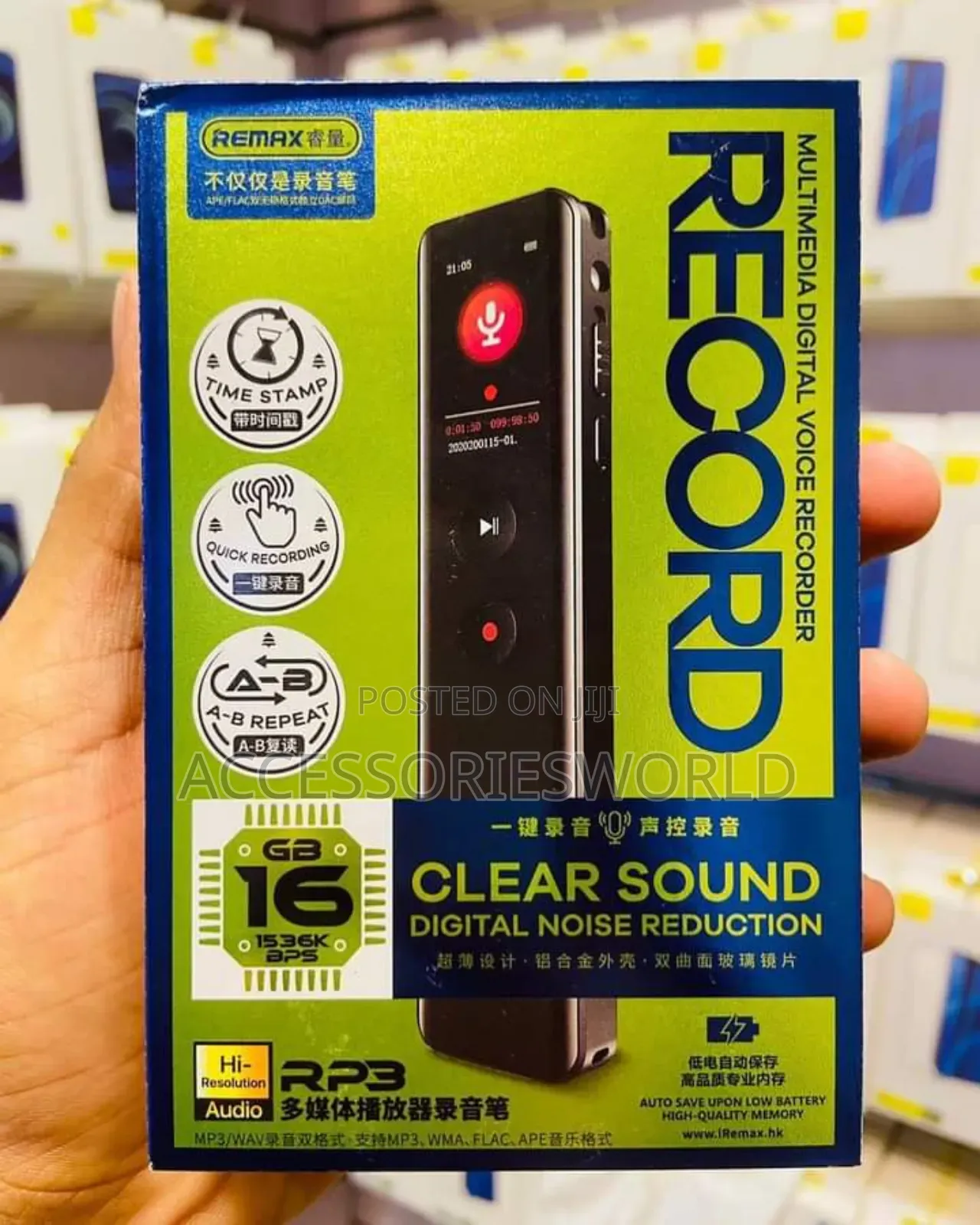 Remax Rp3 64gb Voice Recorder Sound Recorder