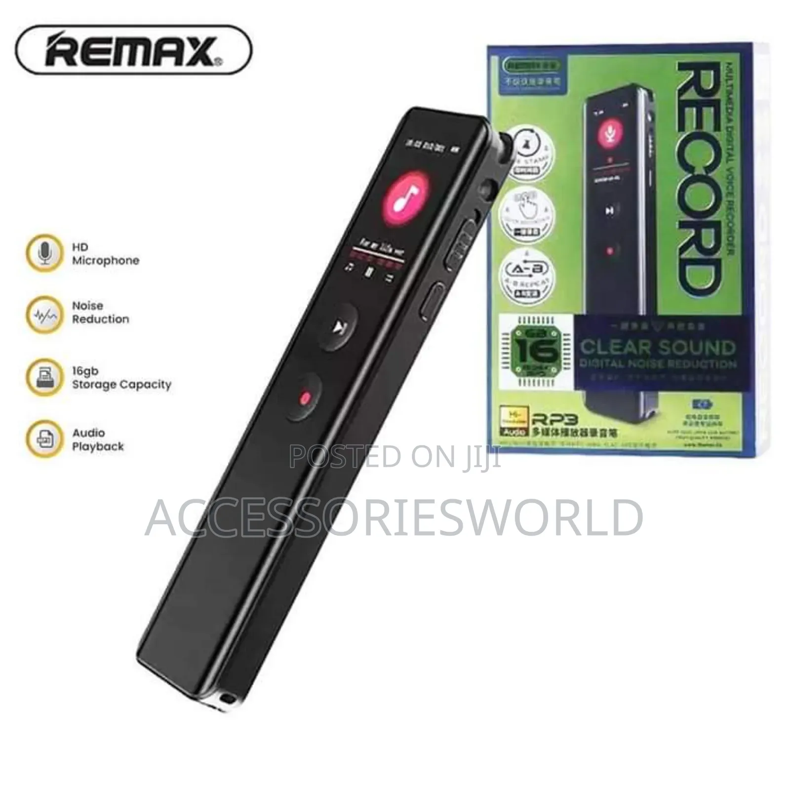 Remax Rp3 64gb Voice Recorder Sound Recorder