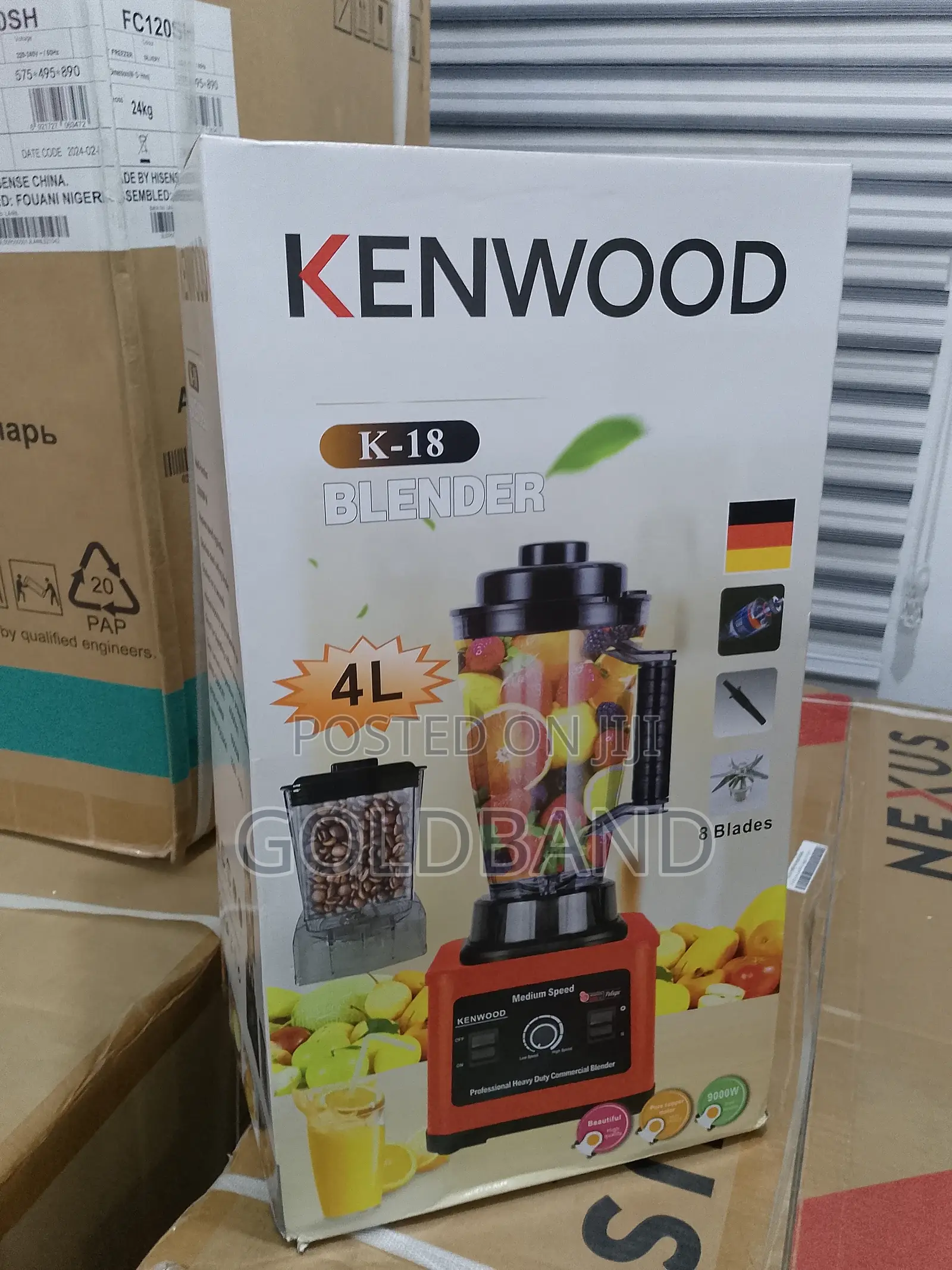 Kenwood K-18 Double Cup 4L Home-Friendly Jar Blender