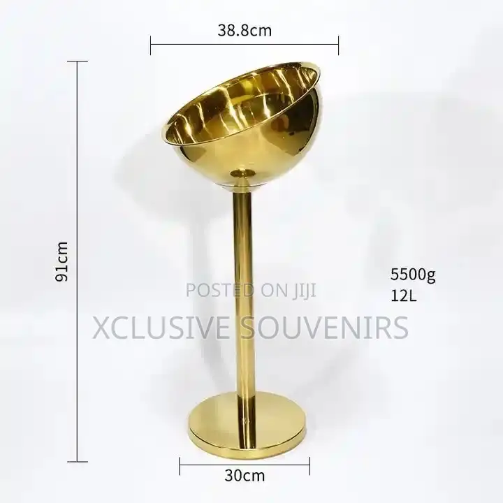 Luxury Stainless Steel Champagne Ice Buckets With Stand Bar