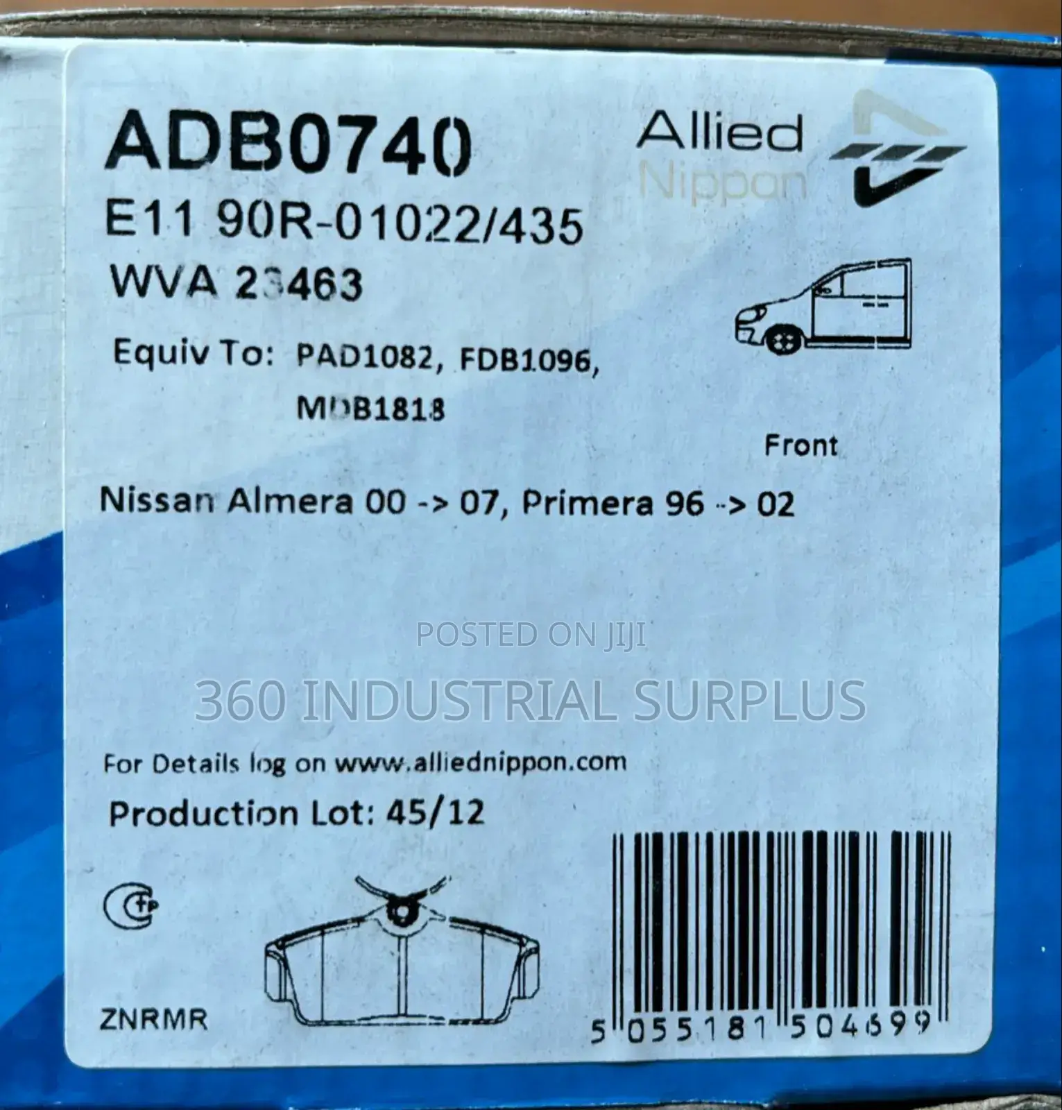 Genuine Alllied Brake Pad Set Adb0740