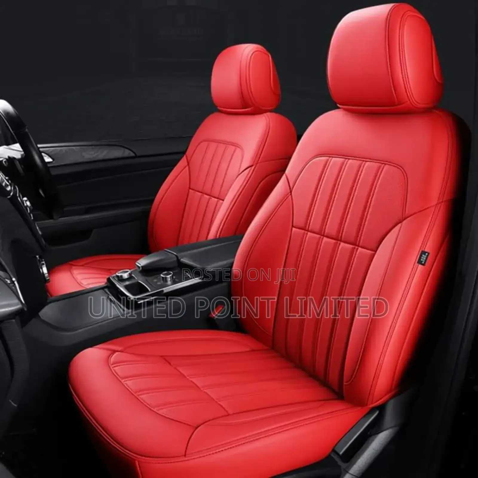 Car Leather Seat Cover Plain Red 1200