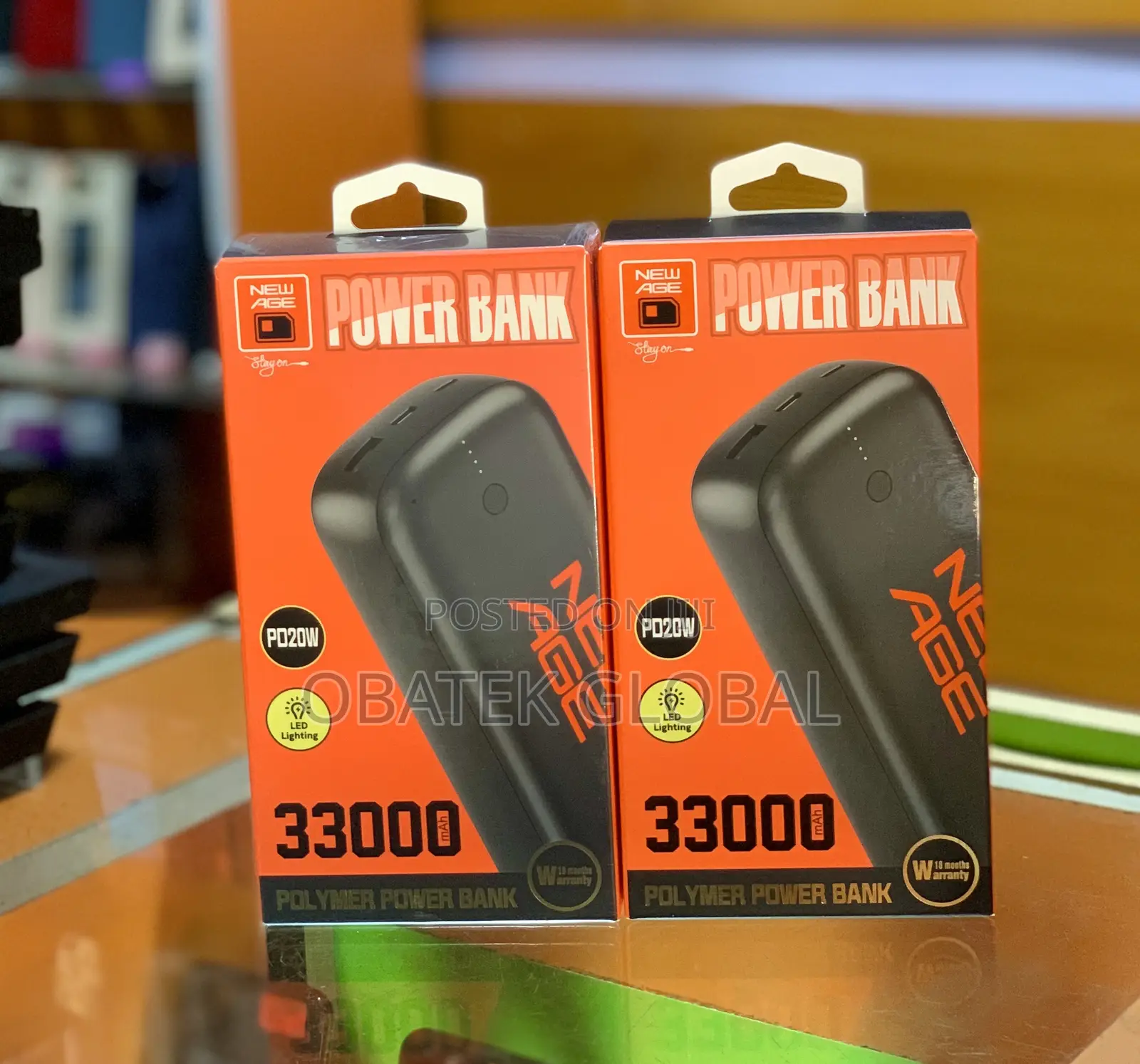 New Age PD20W 33,000mah Polymer Powerbank