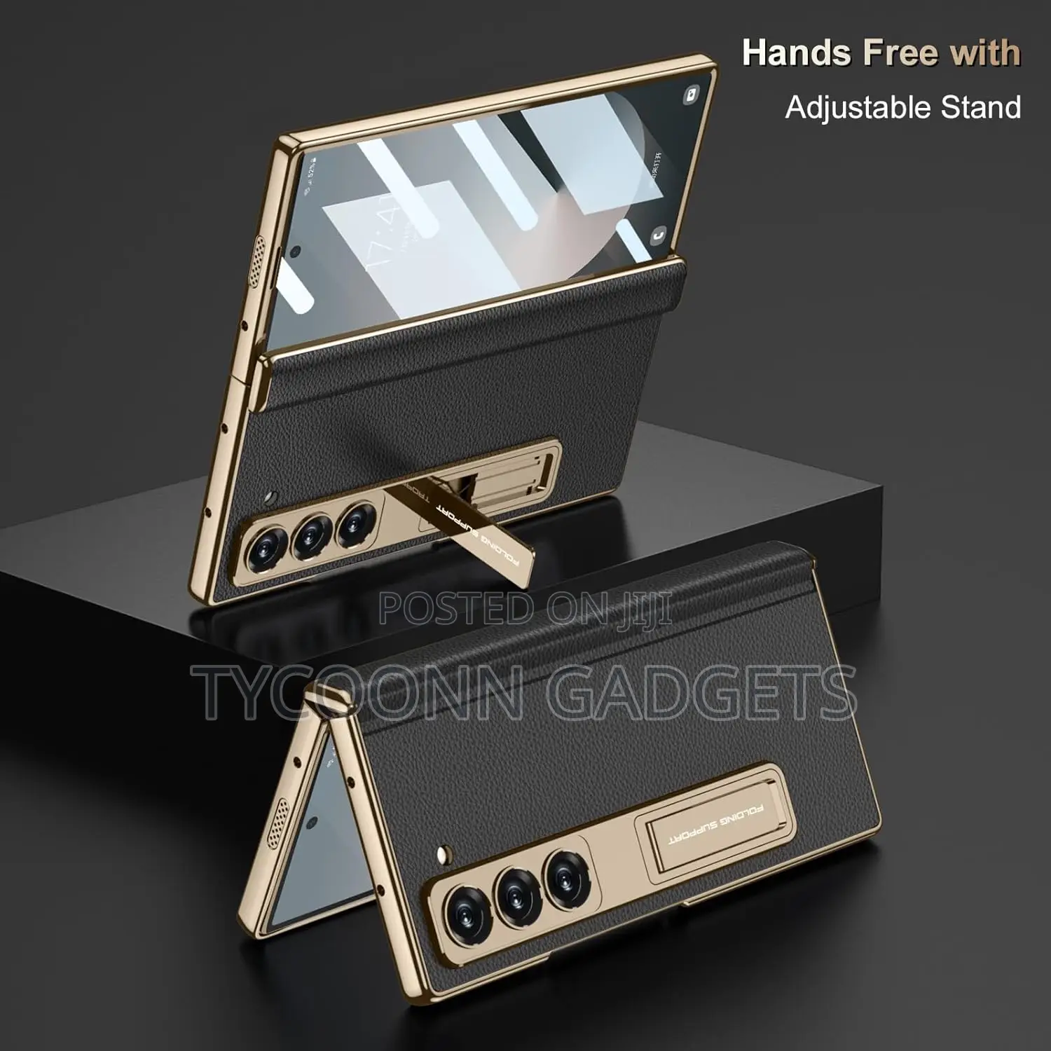Samsung Z Fold 6 Case Leather Edge Cover , Screen Protector
