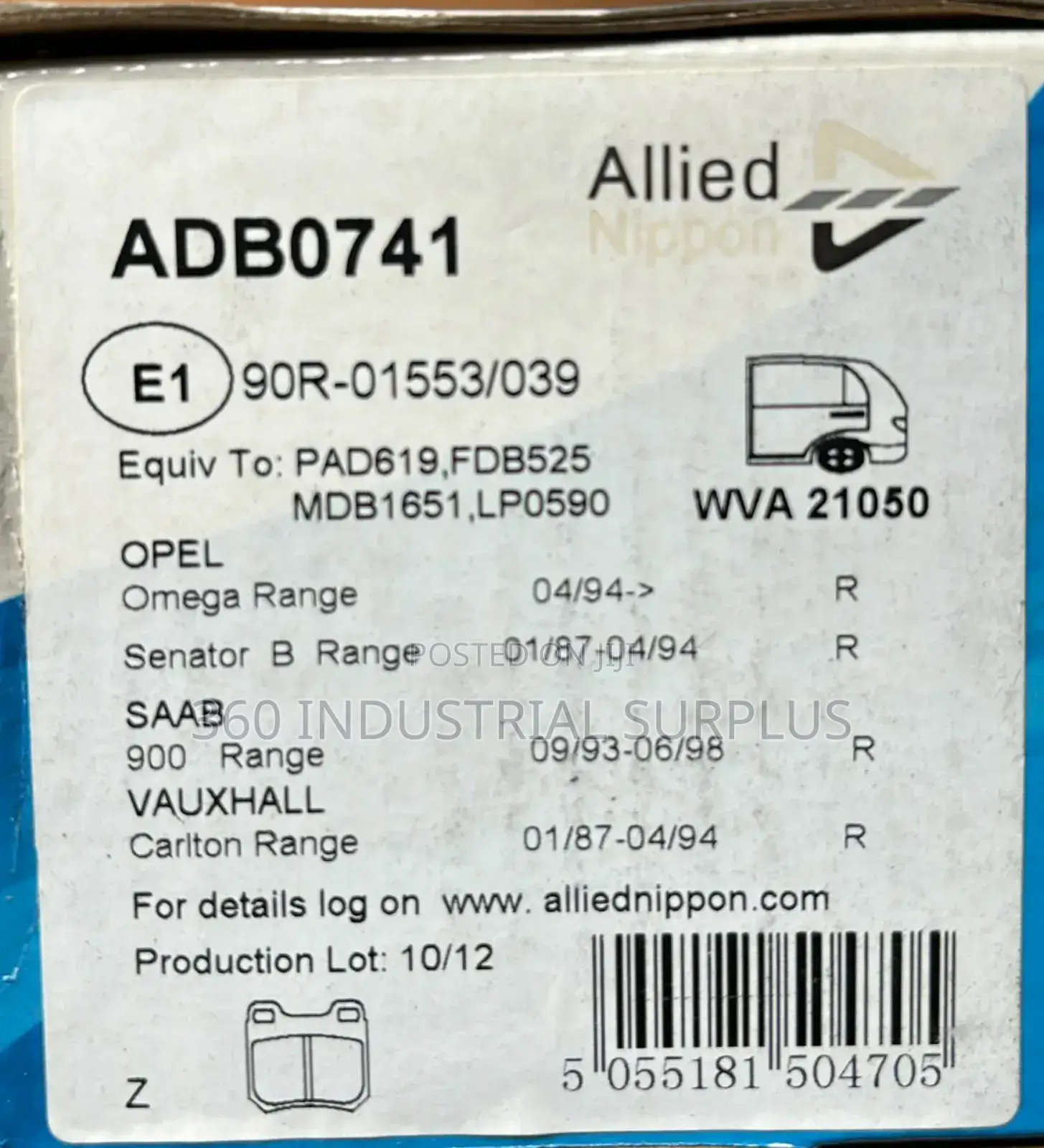 Genuine Allied Adb0741 Brake Pad Set