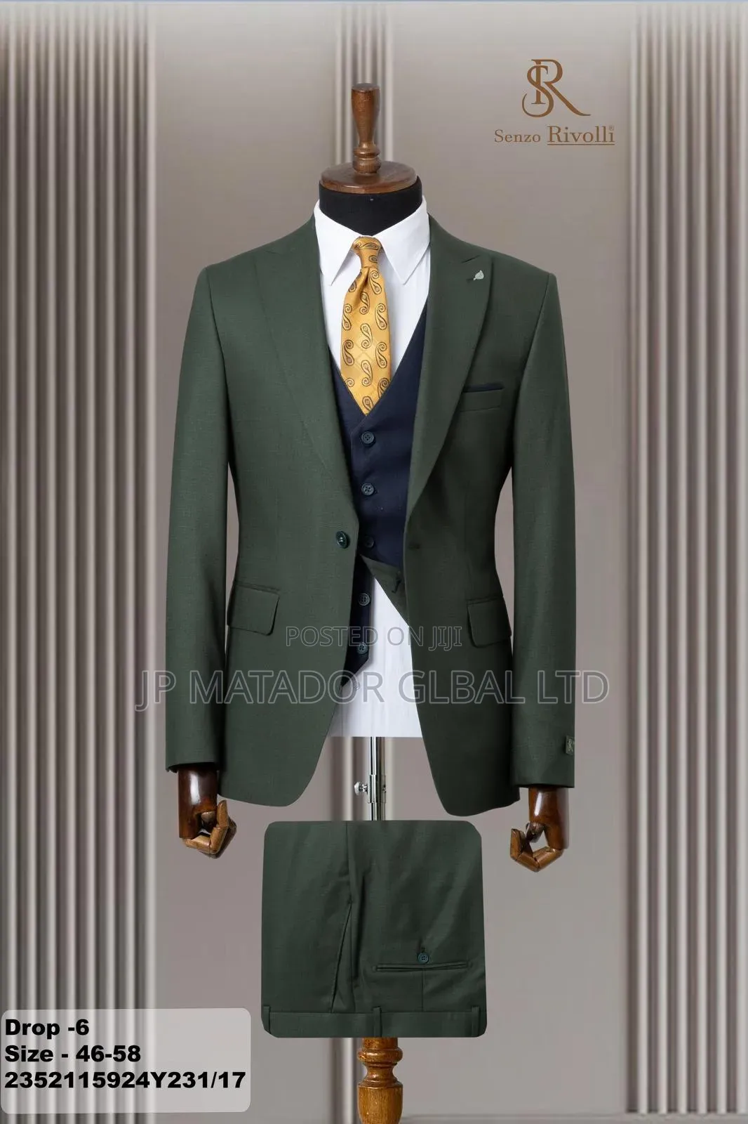 High Quality Turkish Senzo Rivolli Suit