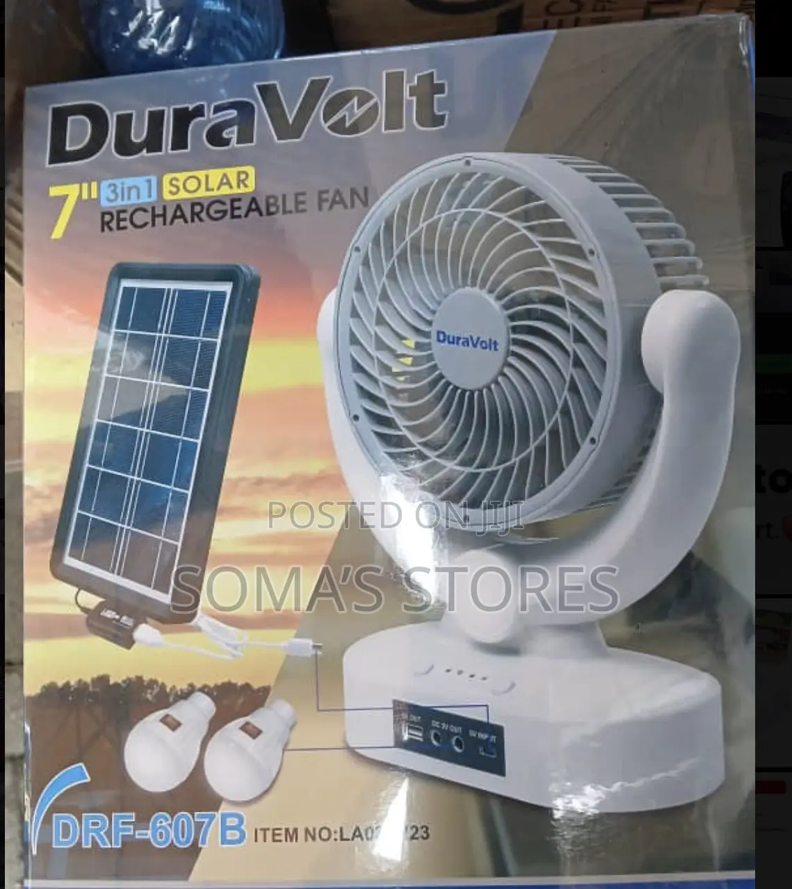 3 In 1 SOLAR RECHARGEABLE FAN