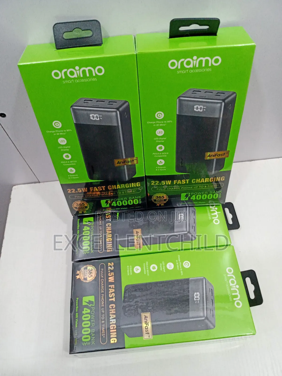 Oraimo 22.5w Fast Charging 40,000mah Power Bank,Powerbox 400