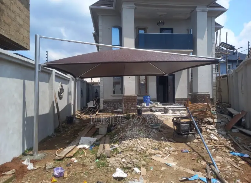 Carport Shade Made With Galvanized Steel and Waterproof Net