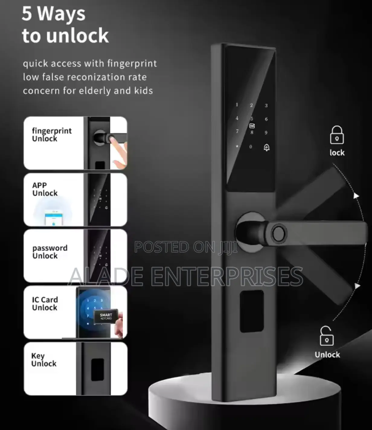 H Digital Keypad Door Lock Biometric Fingerprint