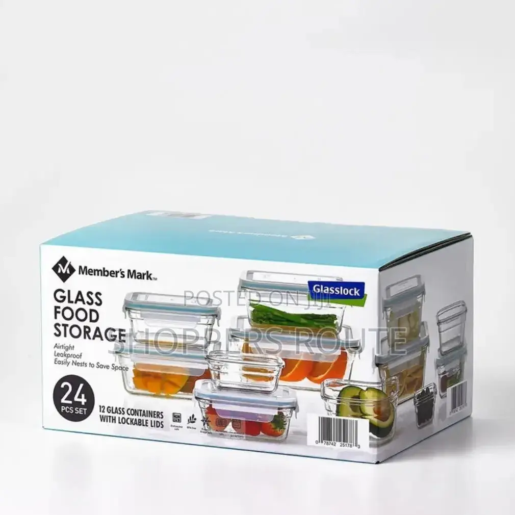 Member's Mark 24-Piece Glass Food Storage Set by Glasslock