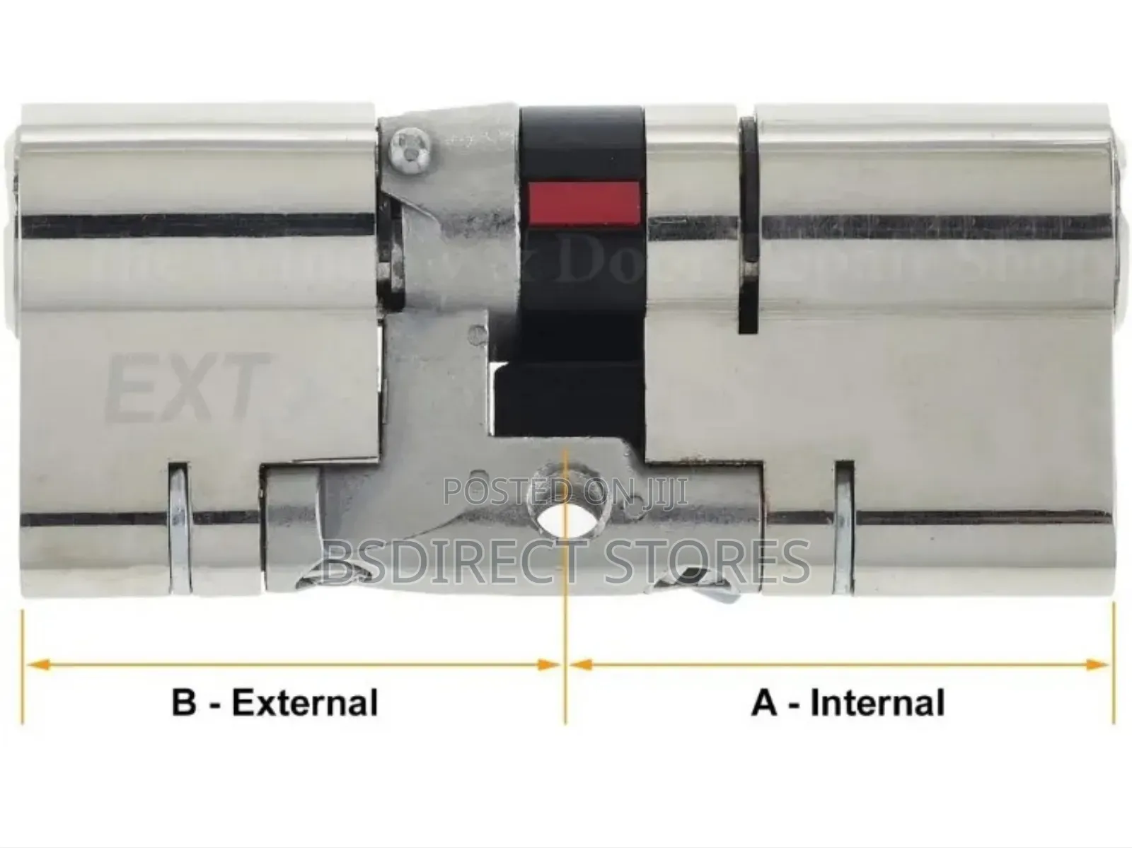 Yale Platinum Nickel-plated Brass Euro Cylinder Lock, L 80mm