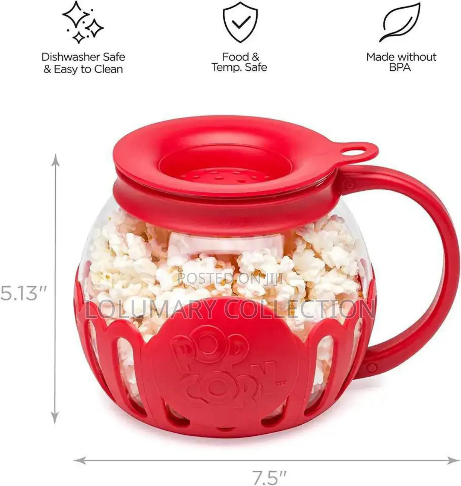 Microwave Popcorn Maker – Bowl With Lid for Quick Popping