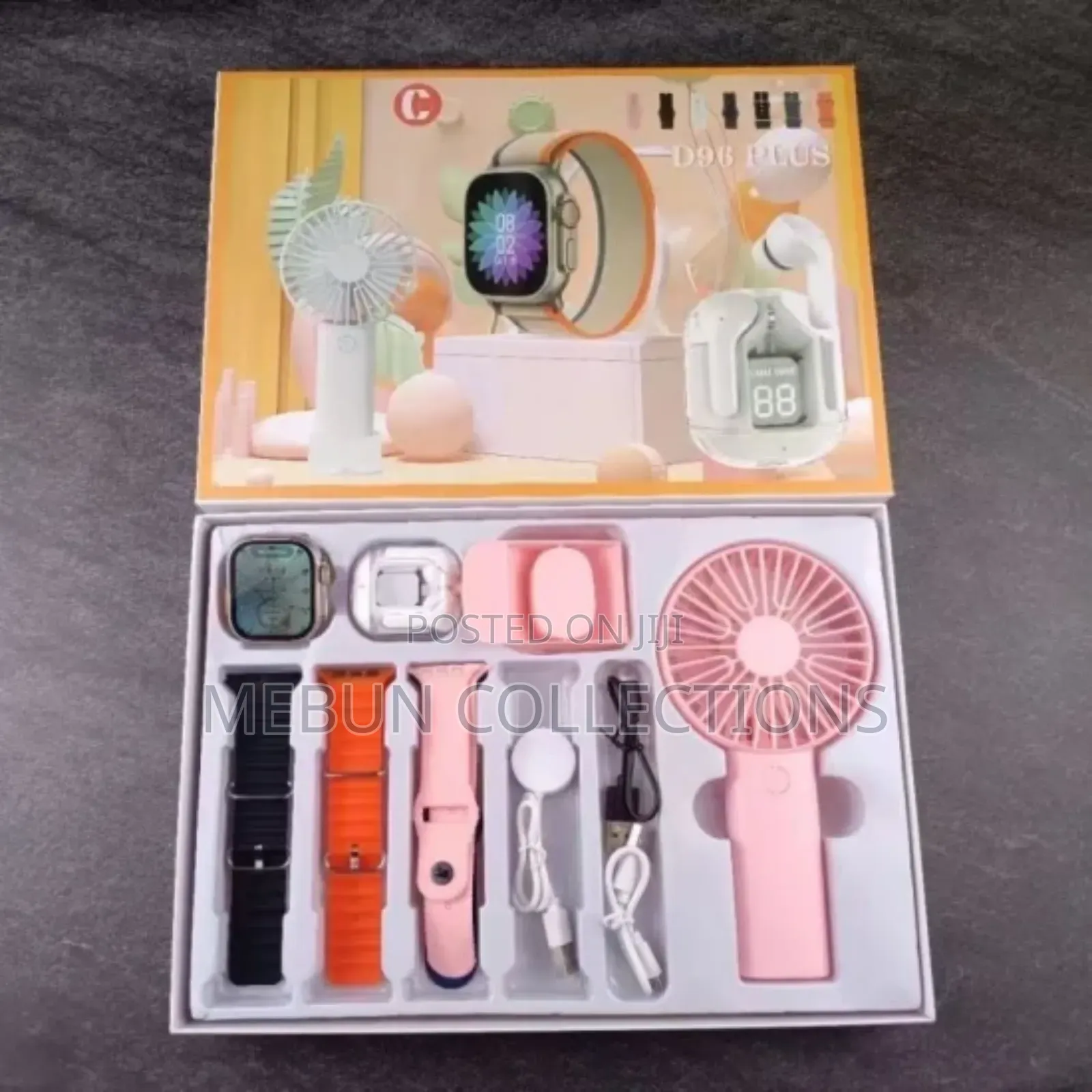 D96 Plus Smart Watch Set Mini Fan Earphone Watch.