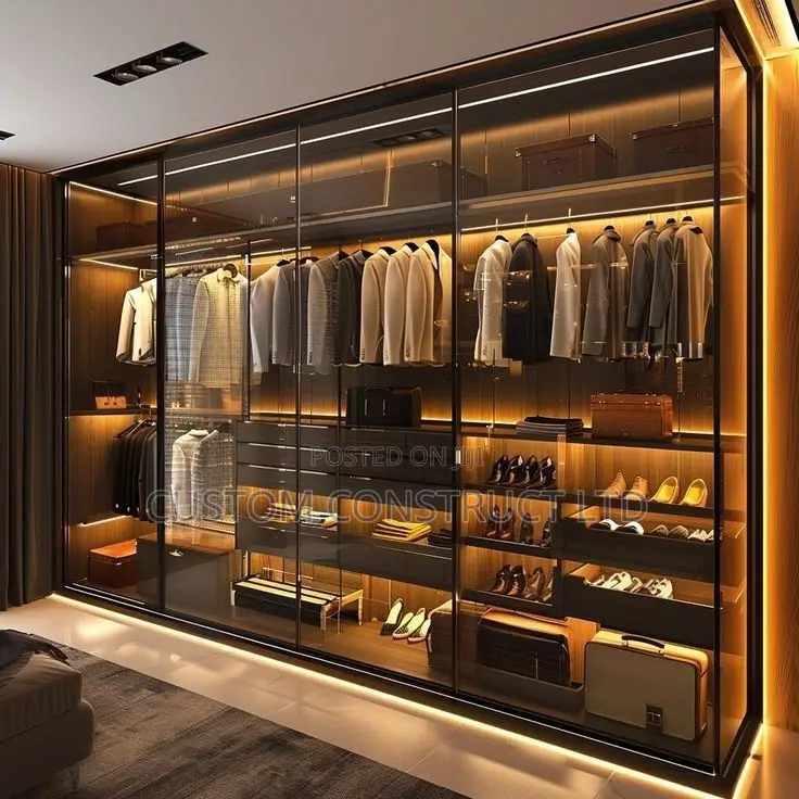 Aluminium Glass-Framed Wardrobe Closet