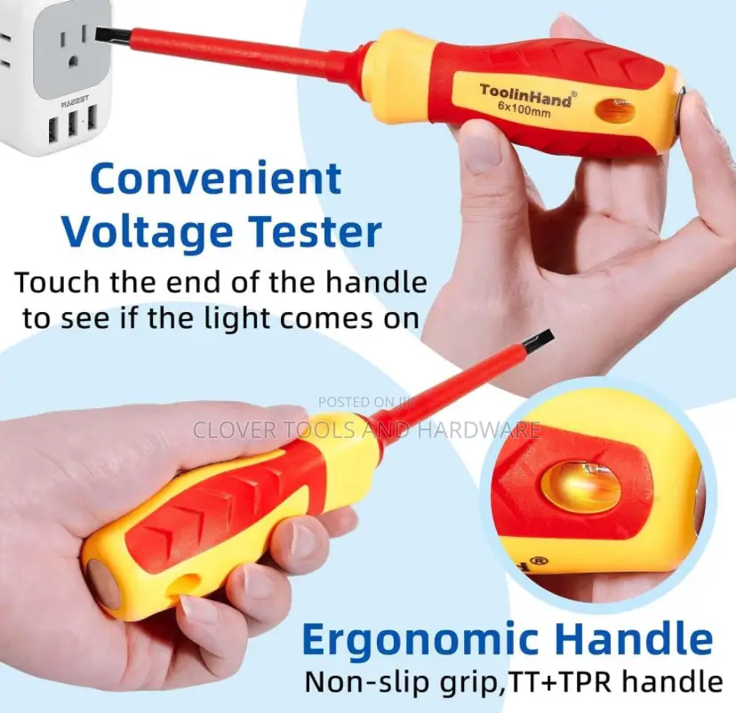 7pcs All Tester 1000V Insulated Electrical Screwdriver Set
