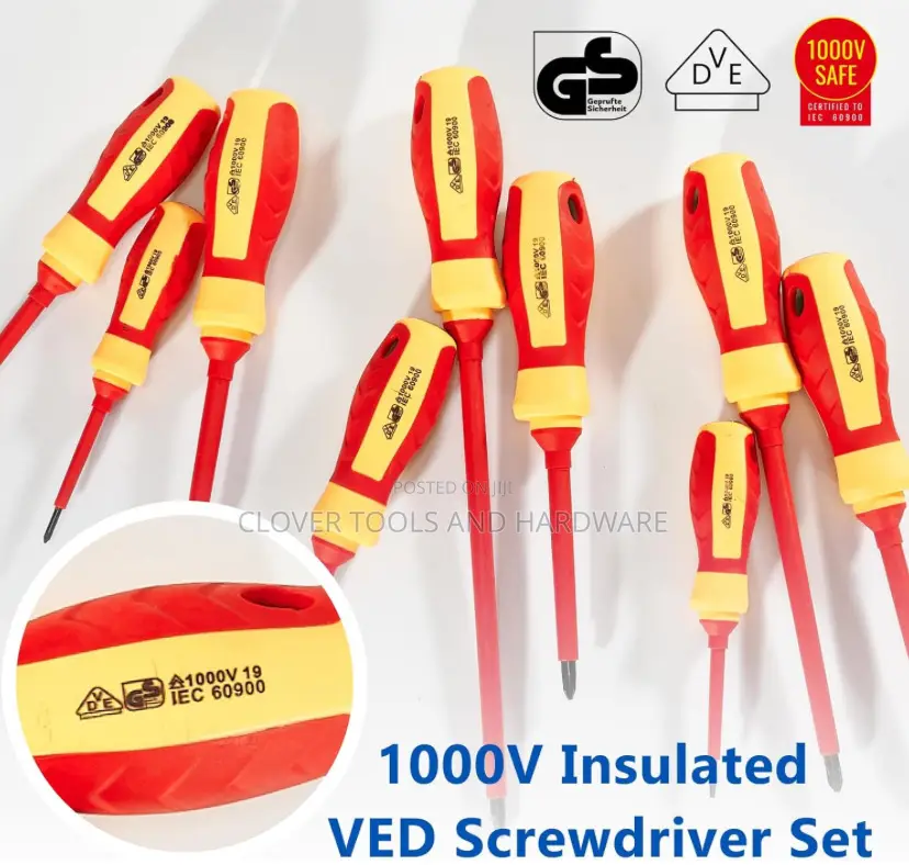 7pcs All Tester 1000V Insulated Electrical Screwdriver Set