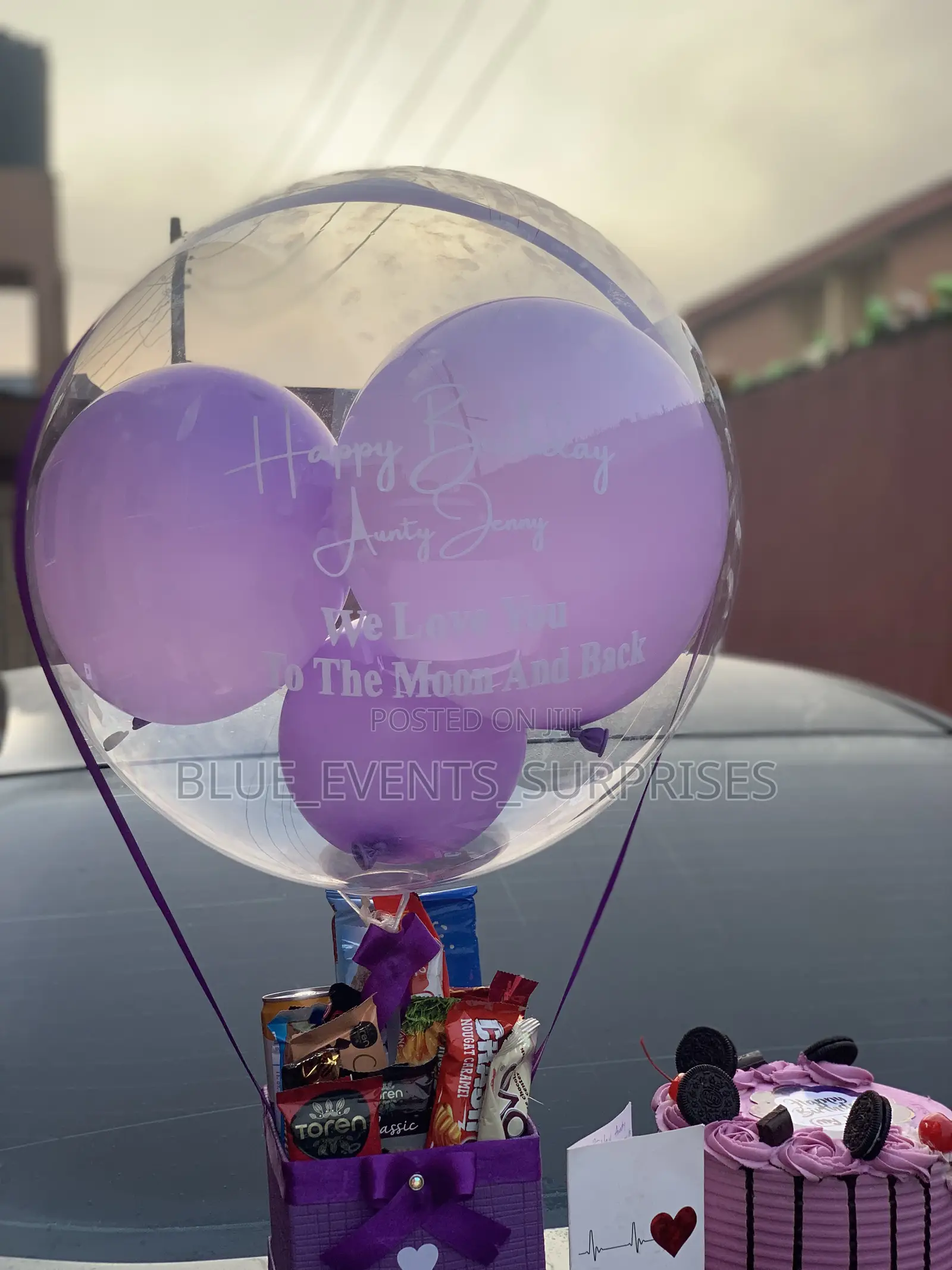 Birthday Surprise Package for Her/Hot Air Balloon Chocolate Box