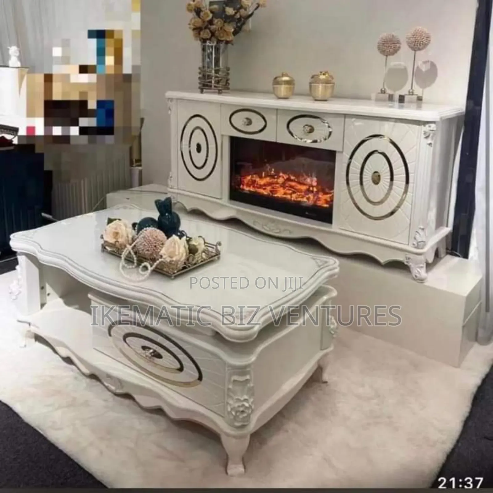 Set of Table and Television Stand